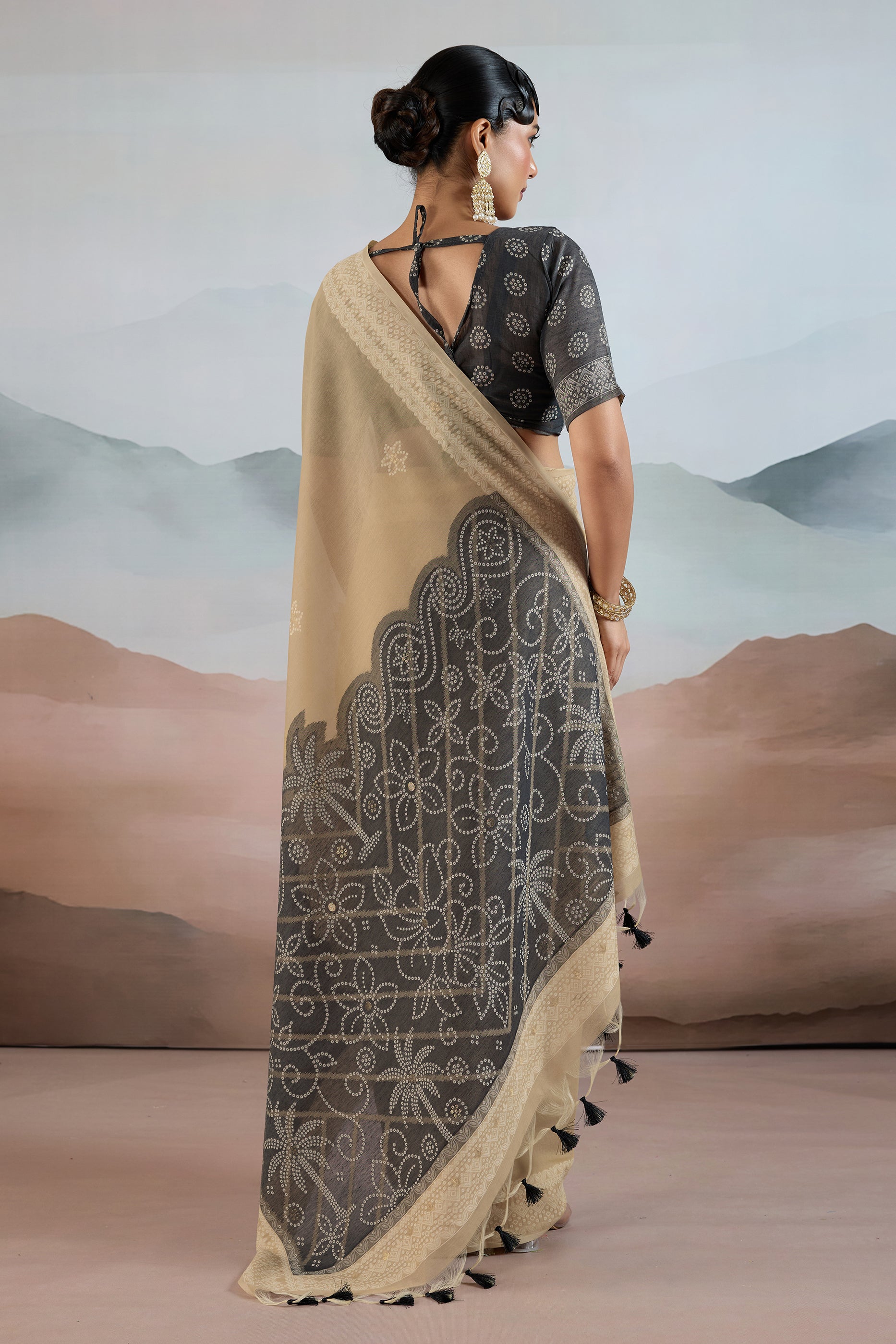 Beige Woven Viscose Cotton Saree-SAR12303_5_SareeButa.com