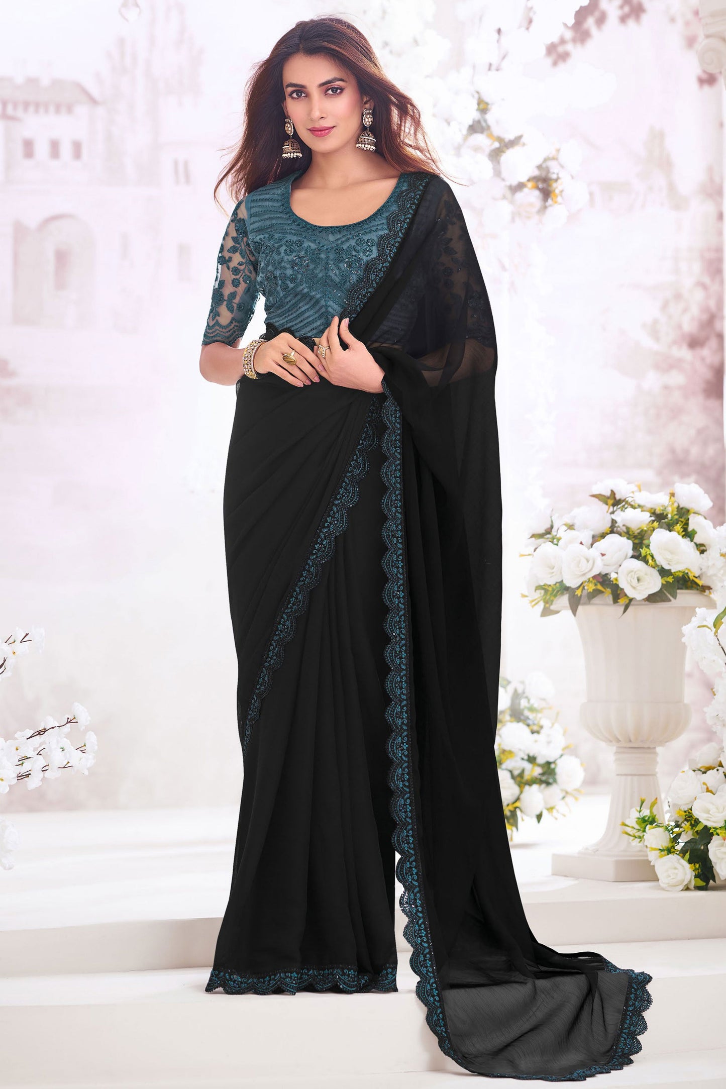 black-embroidered-chiffon-saree-zb132534_1_SareeButa.com