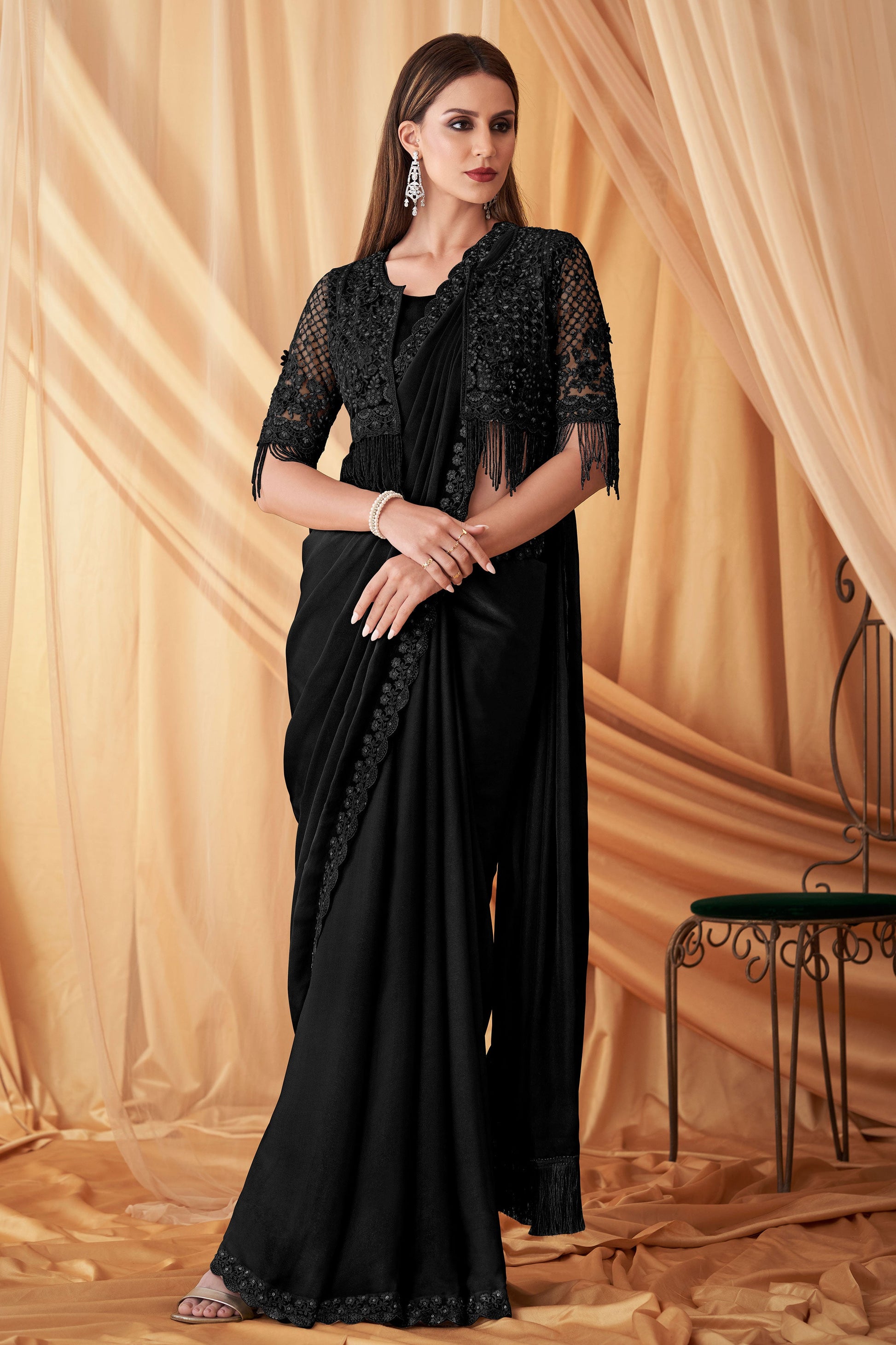 black-embroidered-georgette-saree-zb132280_1_SareeButa.com