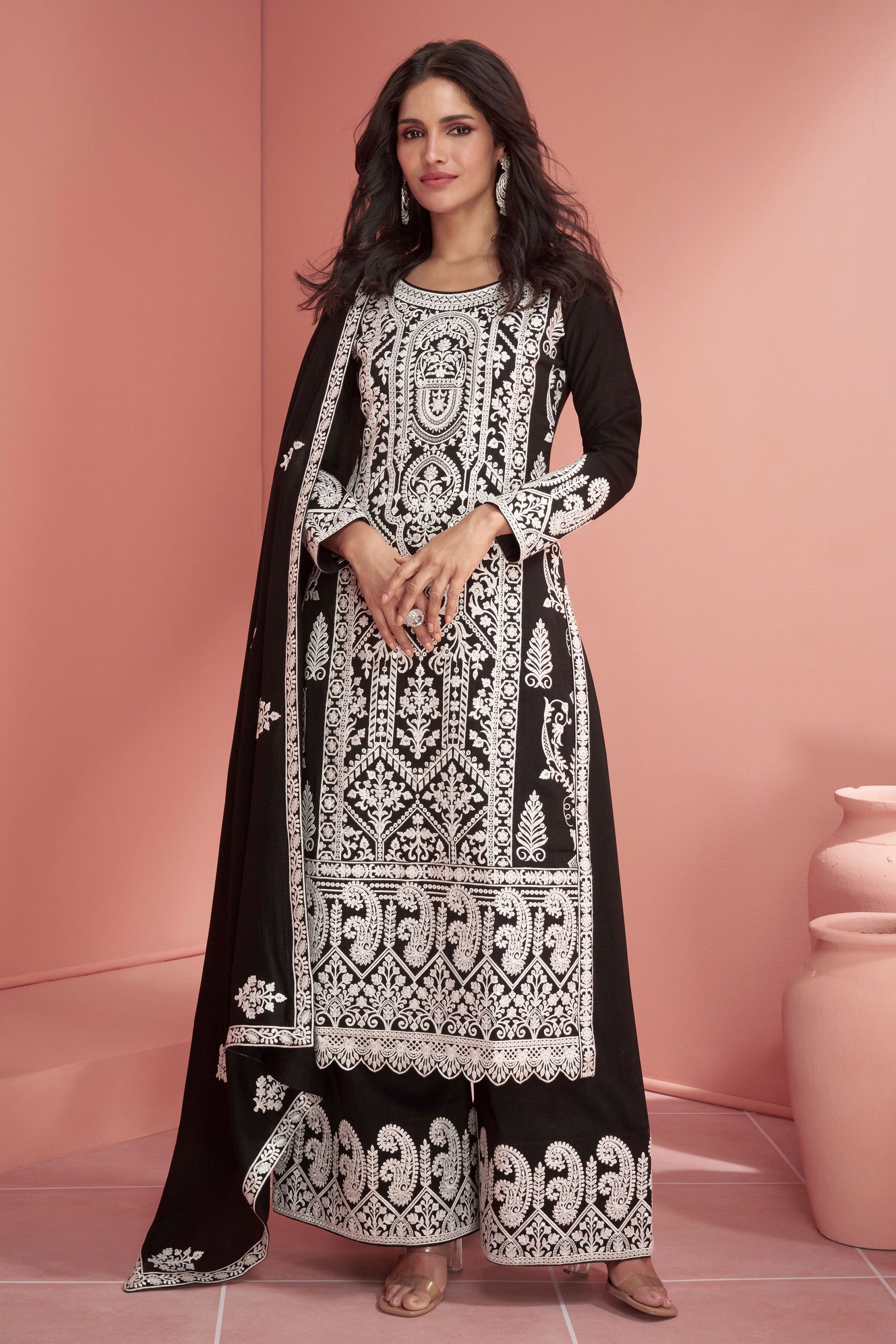 black-embroidered-silk-palazzo-suit-zbss100001_1_SareeButa.com