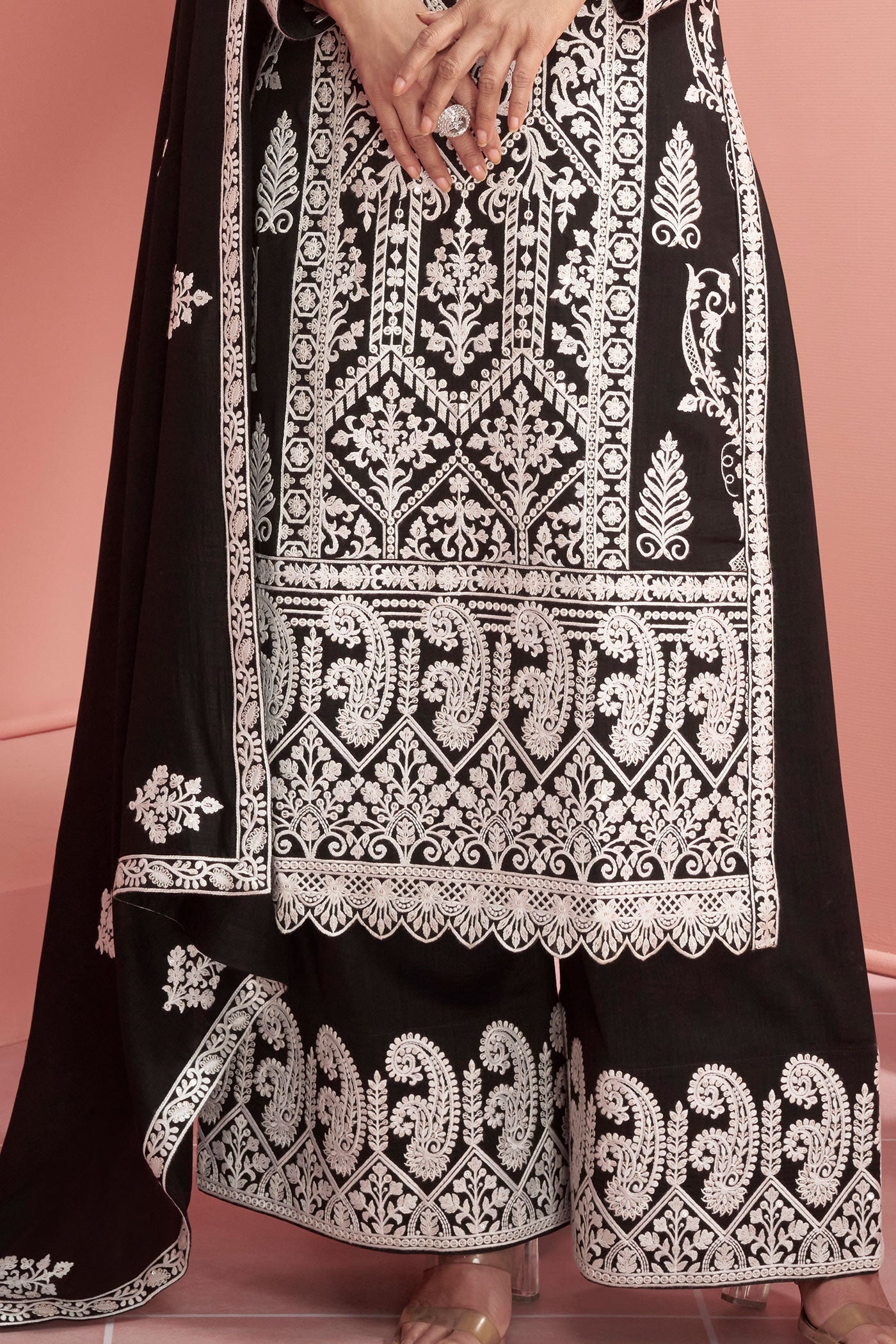 black-embroidered-silk-palazzo-suit-zbss100001_3_SareeButa.com