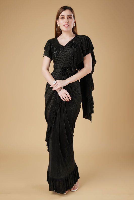 black-frill-border-readymade-saree-zb131034_1_SareeButa.com