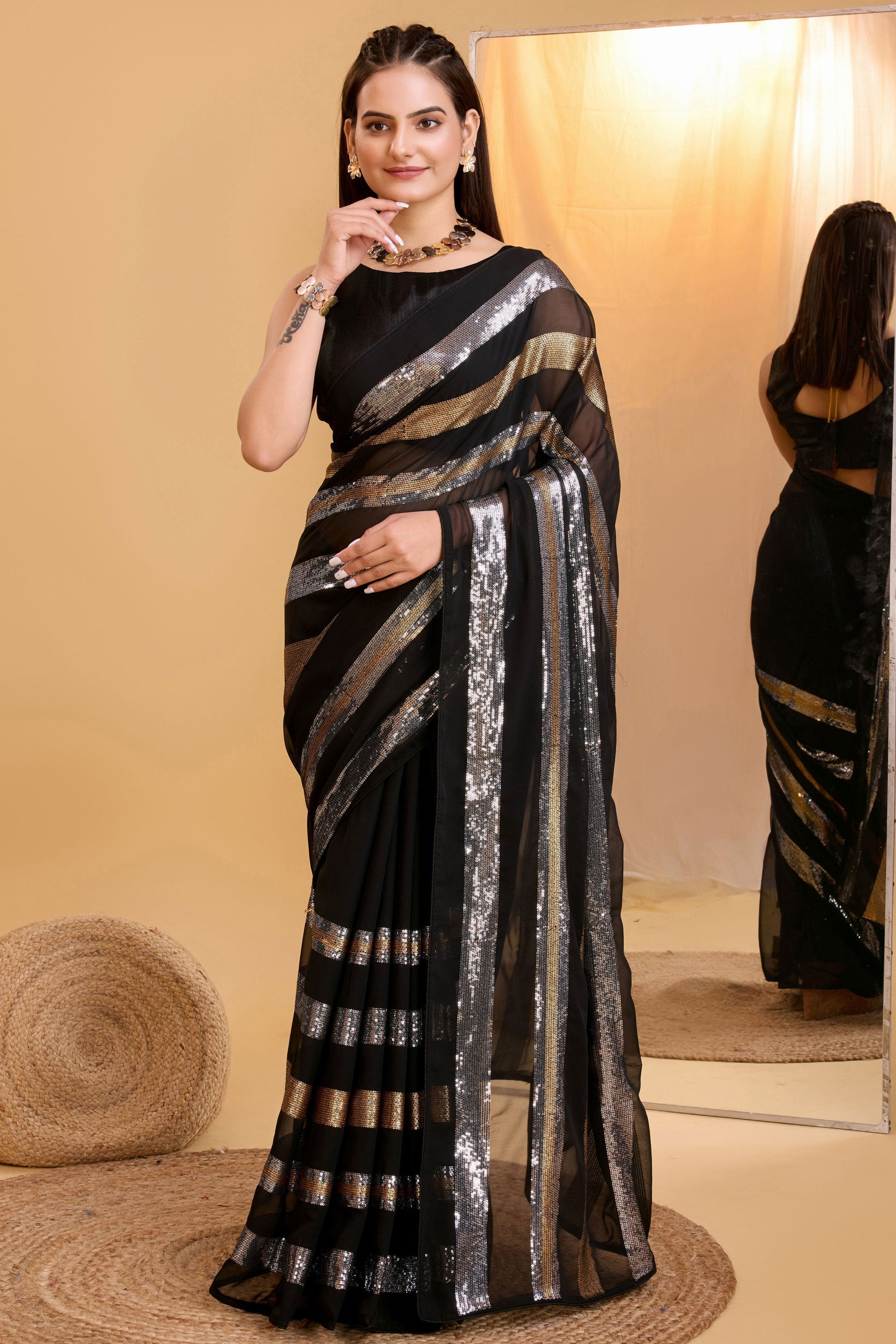 black-georgette-sequin-saree-zb130569_1_SareeButa.com