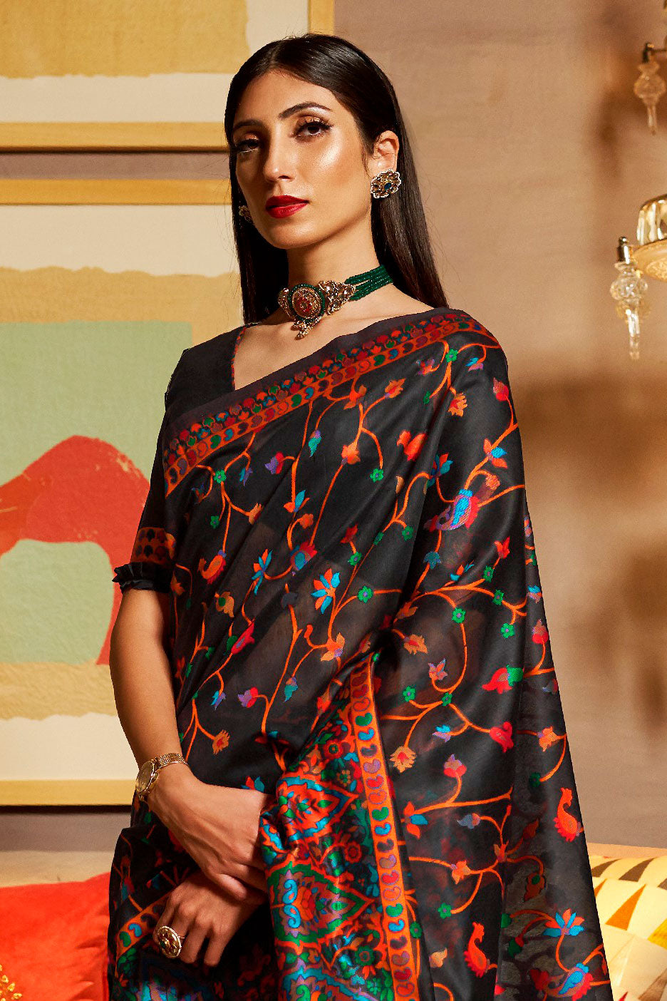 black-kashmiri-jamewar-silk-saree-zb140022_2_SareeButa.com