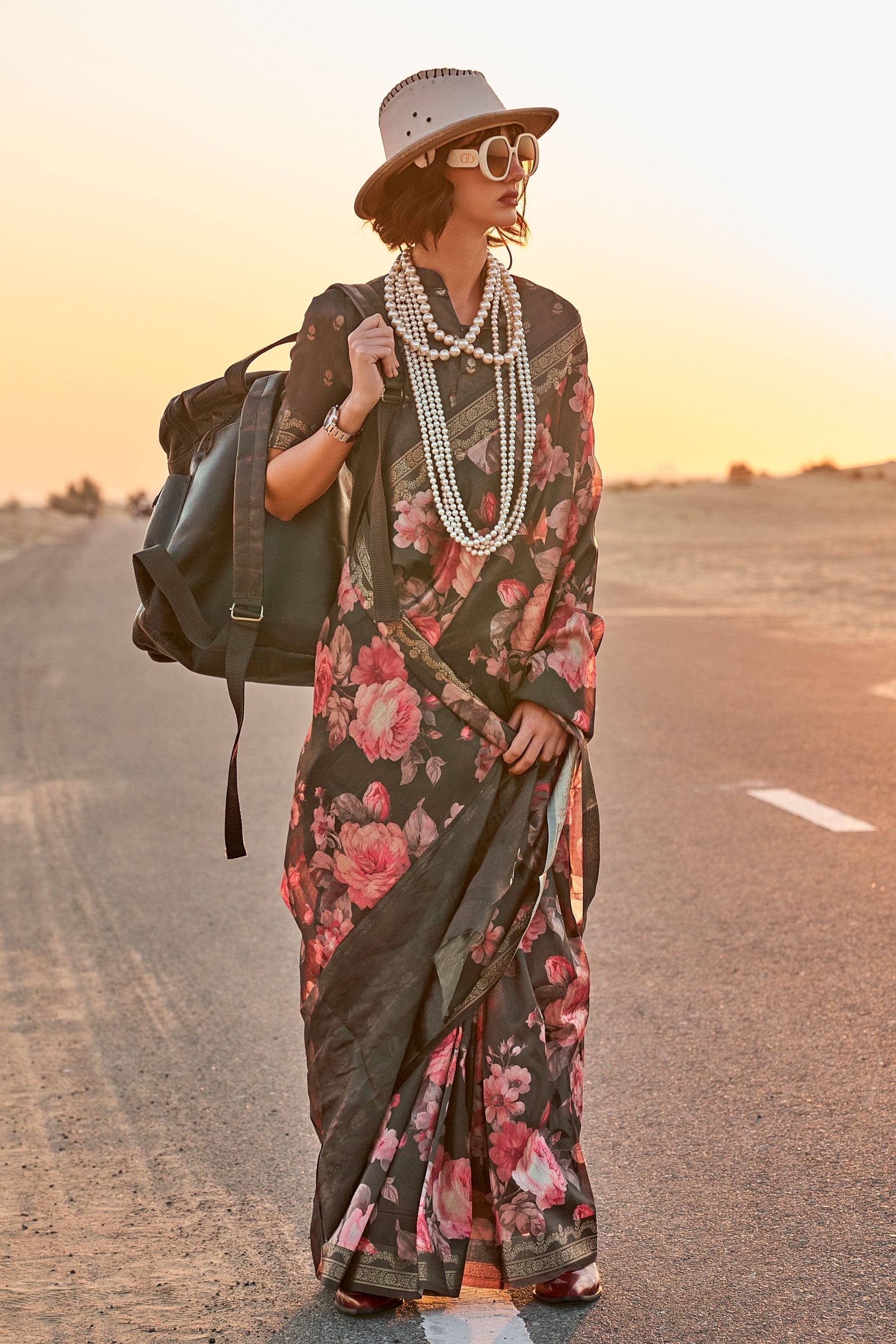 black-printed-tussar-silk-saree-zb131729_1_SareeButa.com