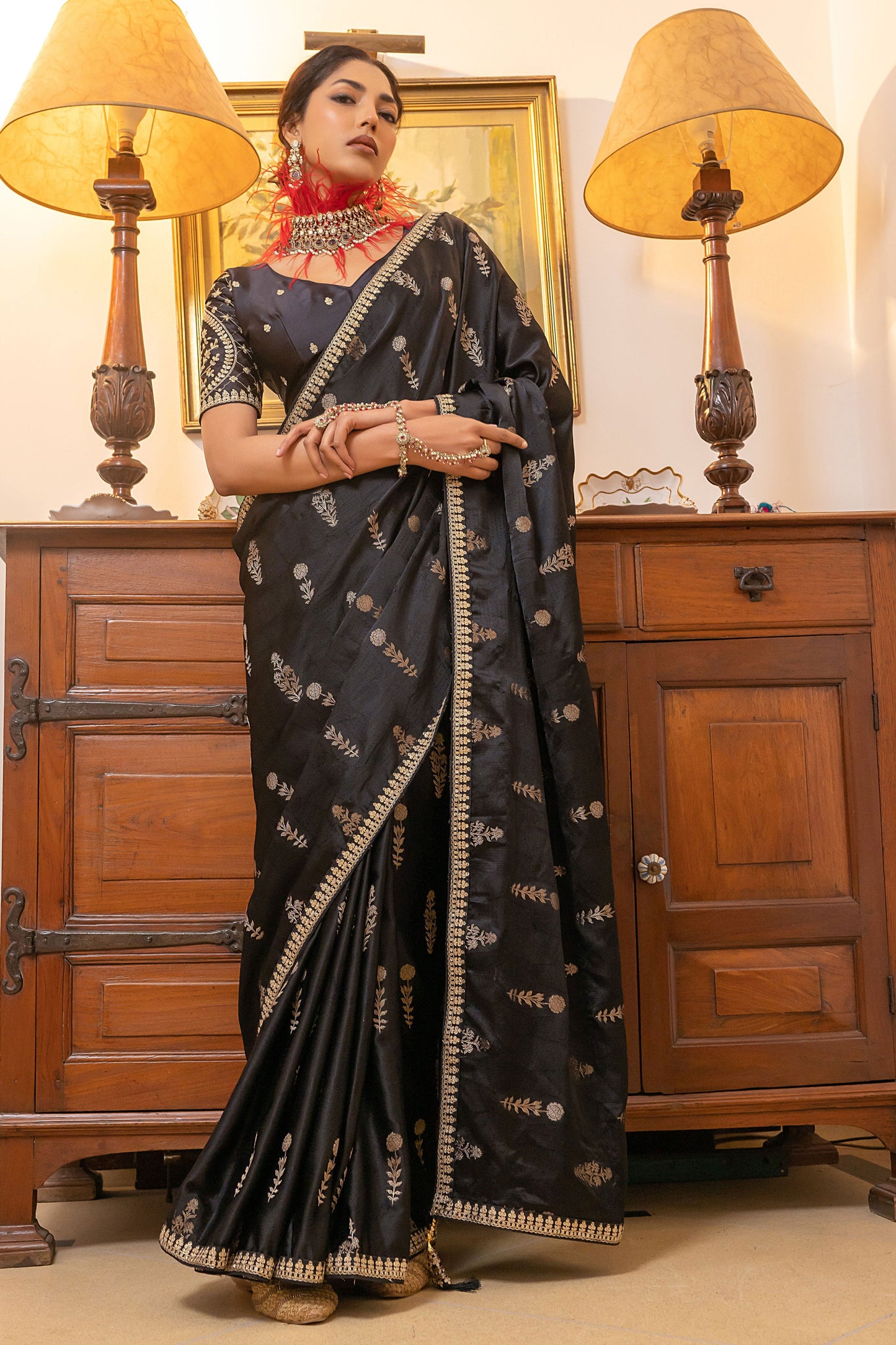 black-satin-silk-saree-zb132249_1_SareeButa.com