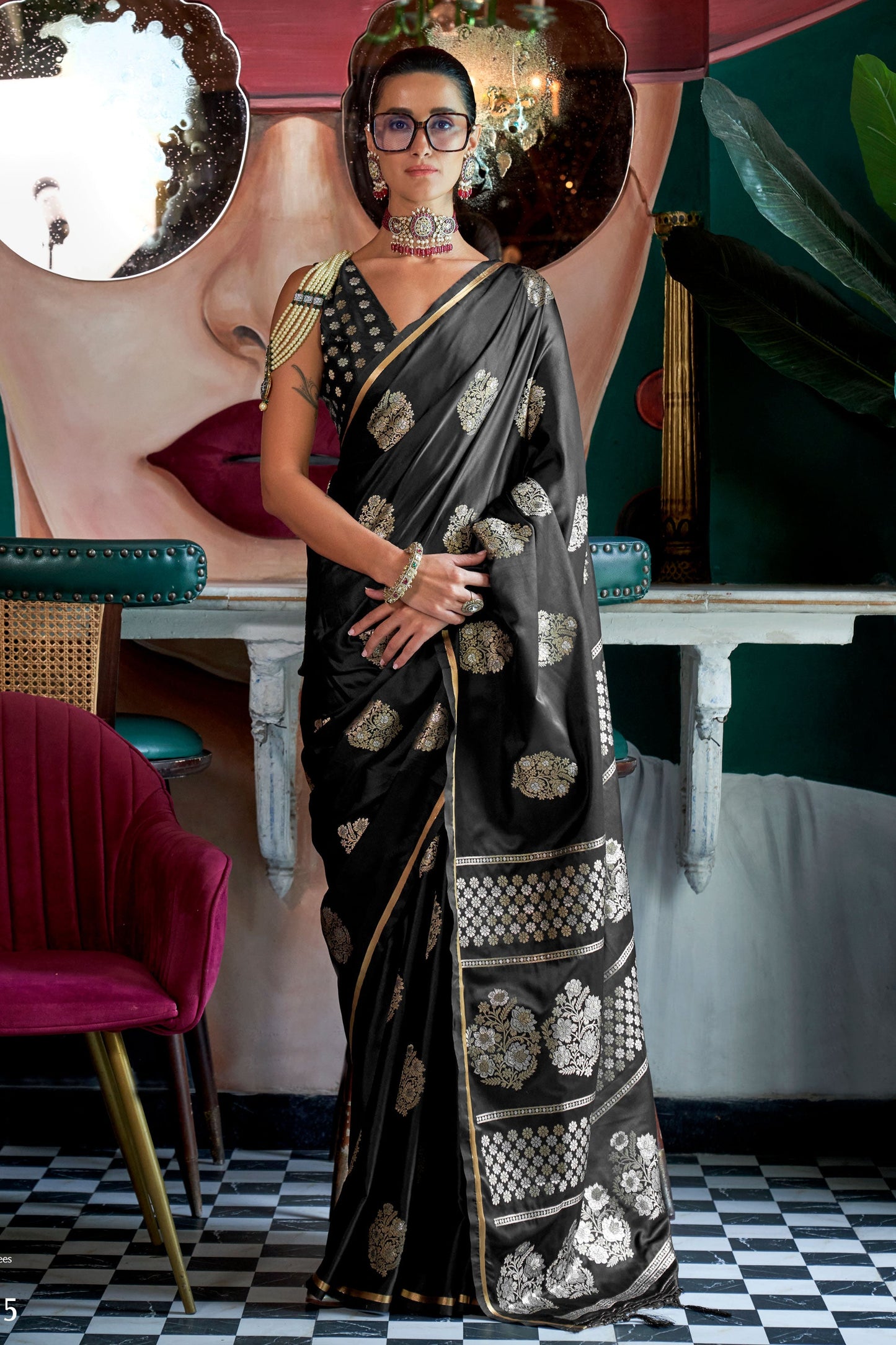 black-satin-silk-saree-zb132262_1_SareeButa.com