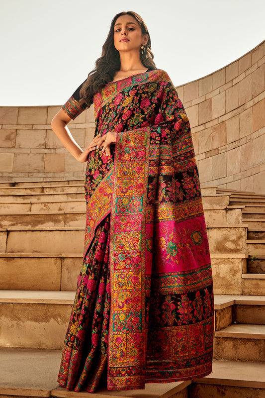 black-woven-jamewar-kashmiri-silk-saree-zb130891_1_SareeButa.com