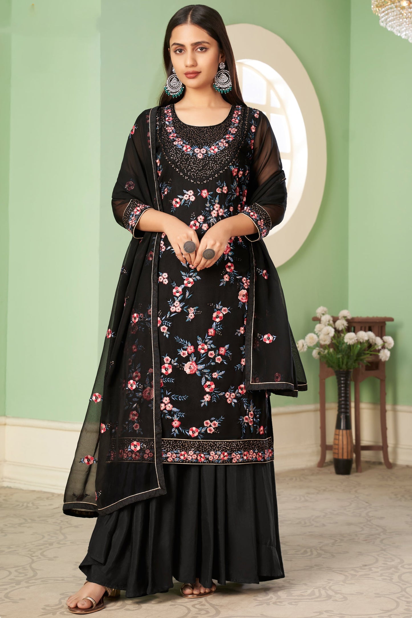 black-embroidered-georgette-suit-ss060_2_SareeButa.com