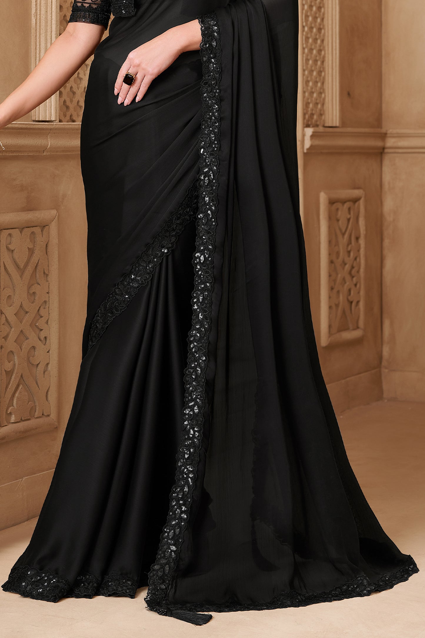 black-embroidered-satin-georgette-saree-sar10585_6_Sareebuta.com