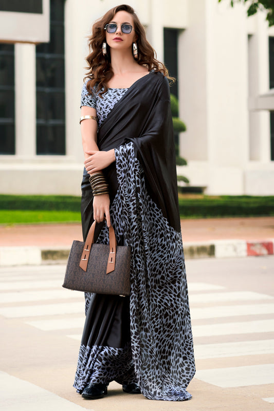 black-printed-satin-saree-zb132476_1_SareeButa.com