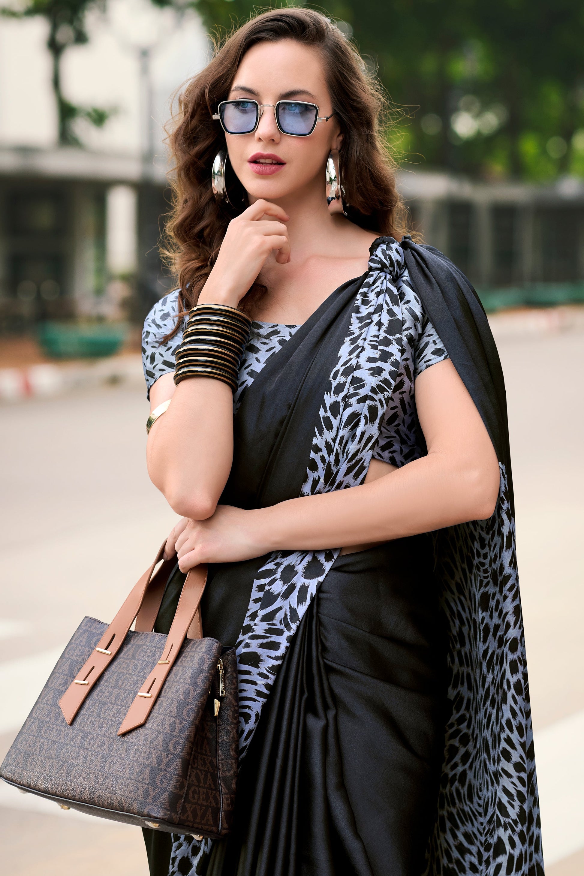 black-printed-satin-saree-zb132476_4_SareeButa.com