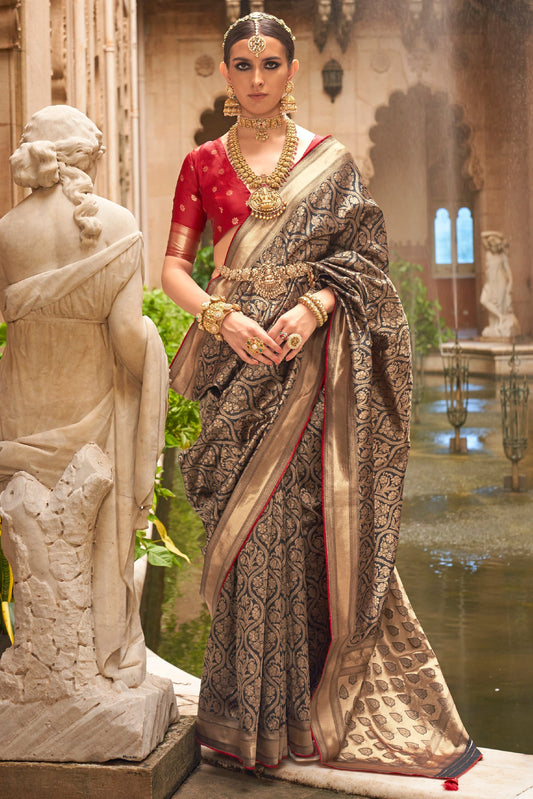 black-printed-silk-saree-zb132497_1_SareeButa.com