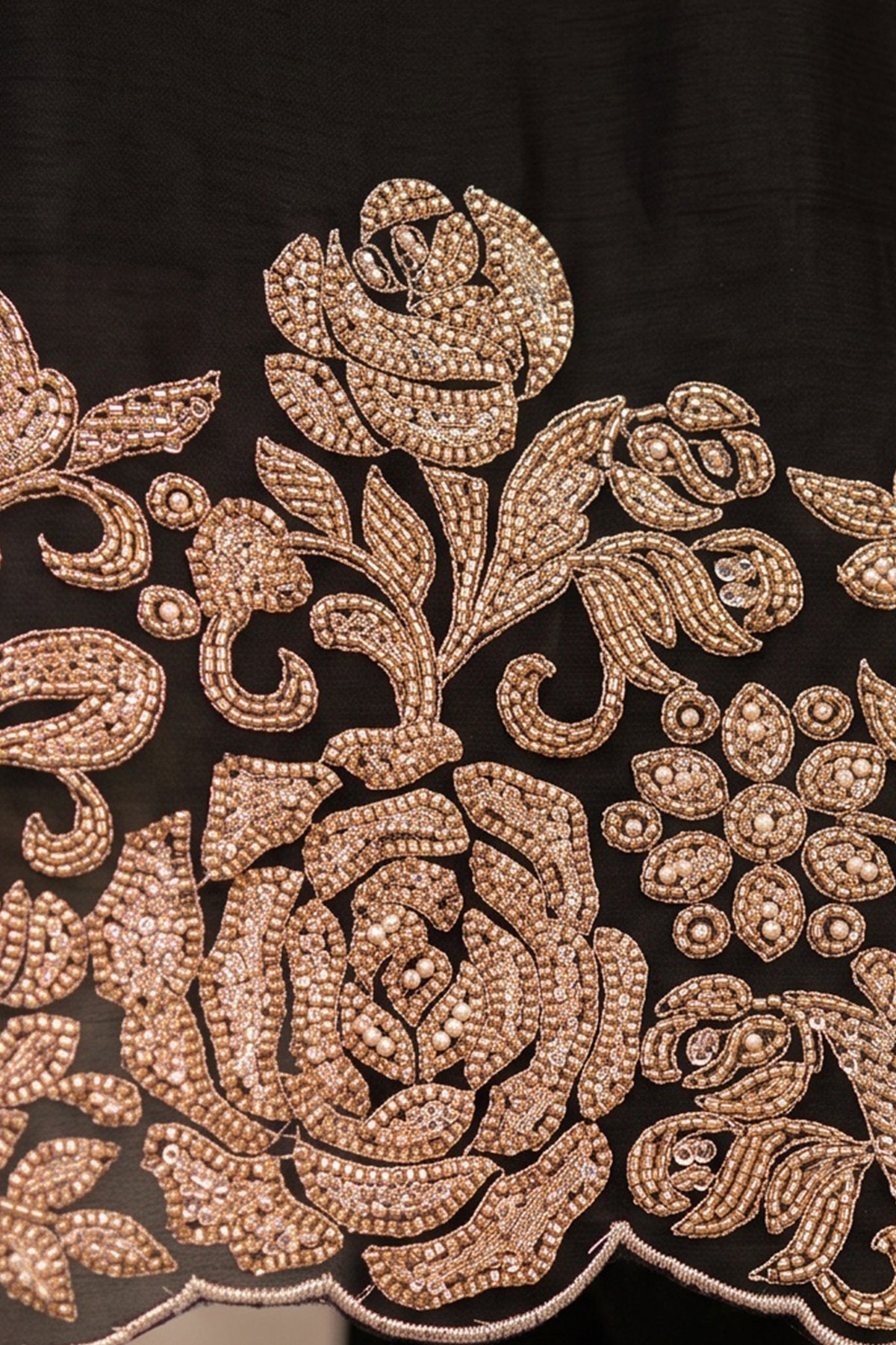 Black Readymade Bead Work Chinon Palazzo Suit-SAR13563_5_SareeButa.com