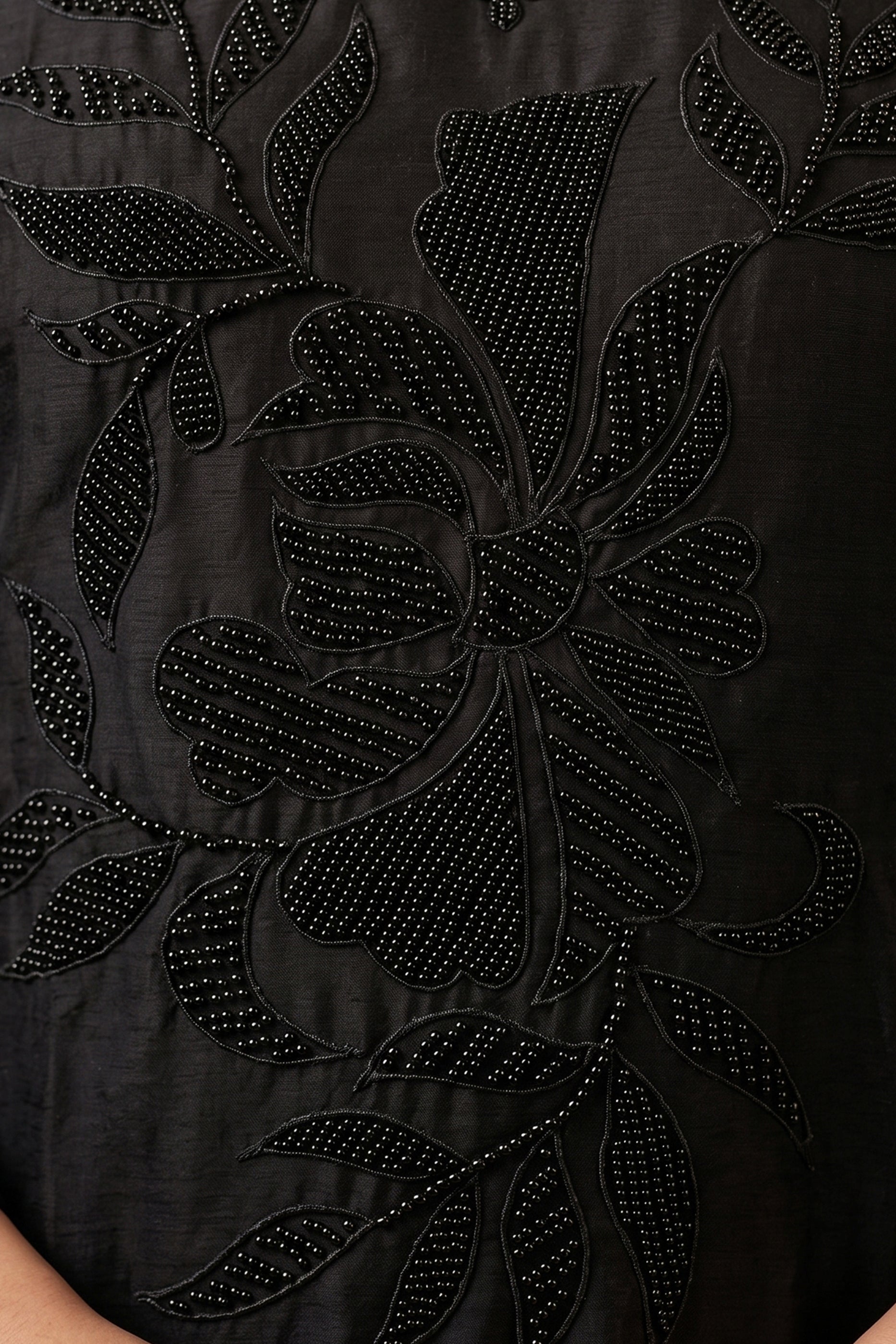Black Readymade Bead Work Chinon Suit-SAR13003_5_SareeButa.com