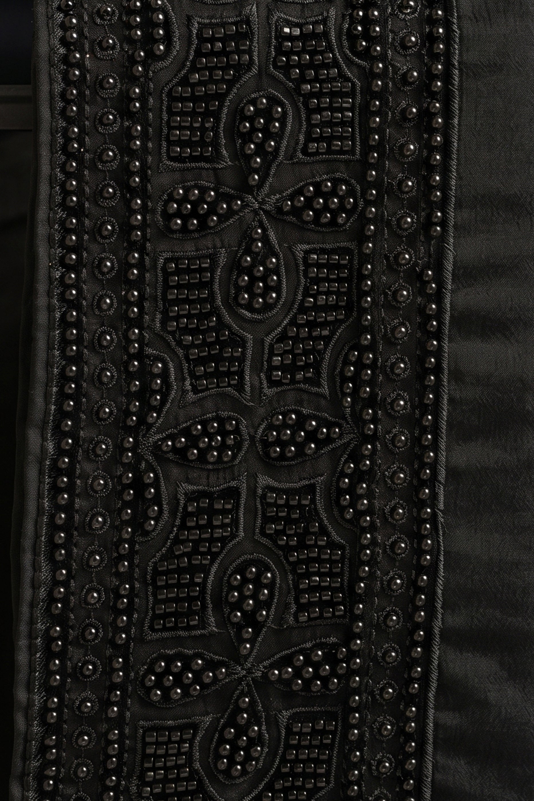 Black Readymade Bead Work Chinon Suit-SAR13003_6_SareeButa.com