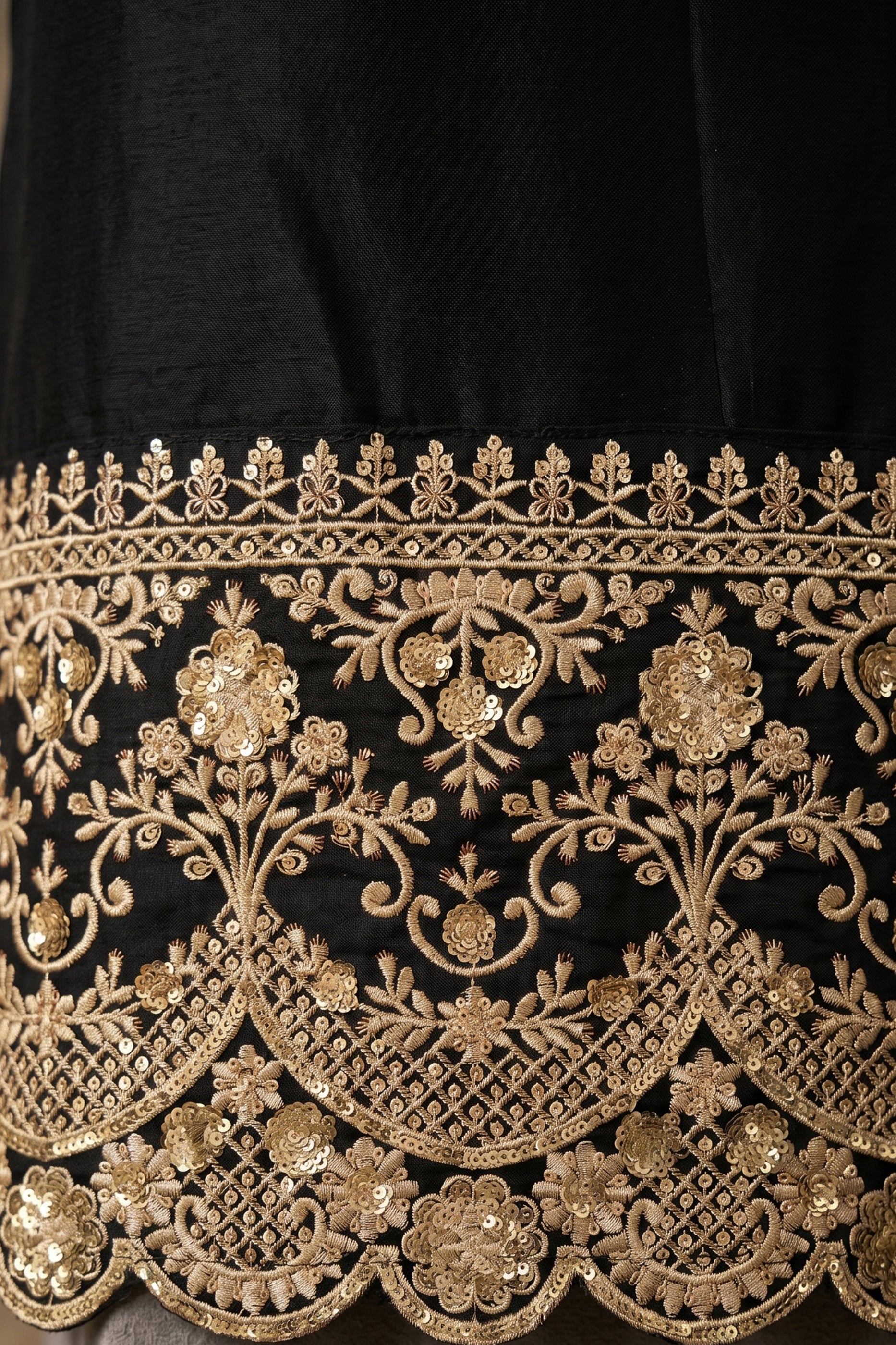 Black Readymade Embroidered Anarkali Suit-SAR13013_5_SareeButa.com
