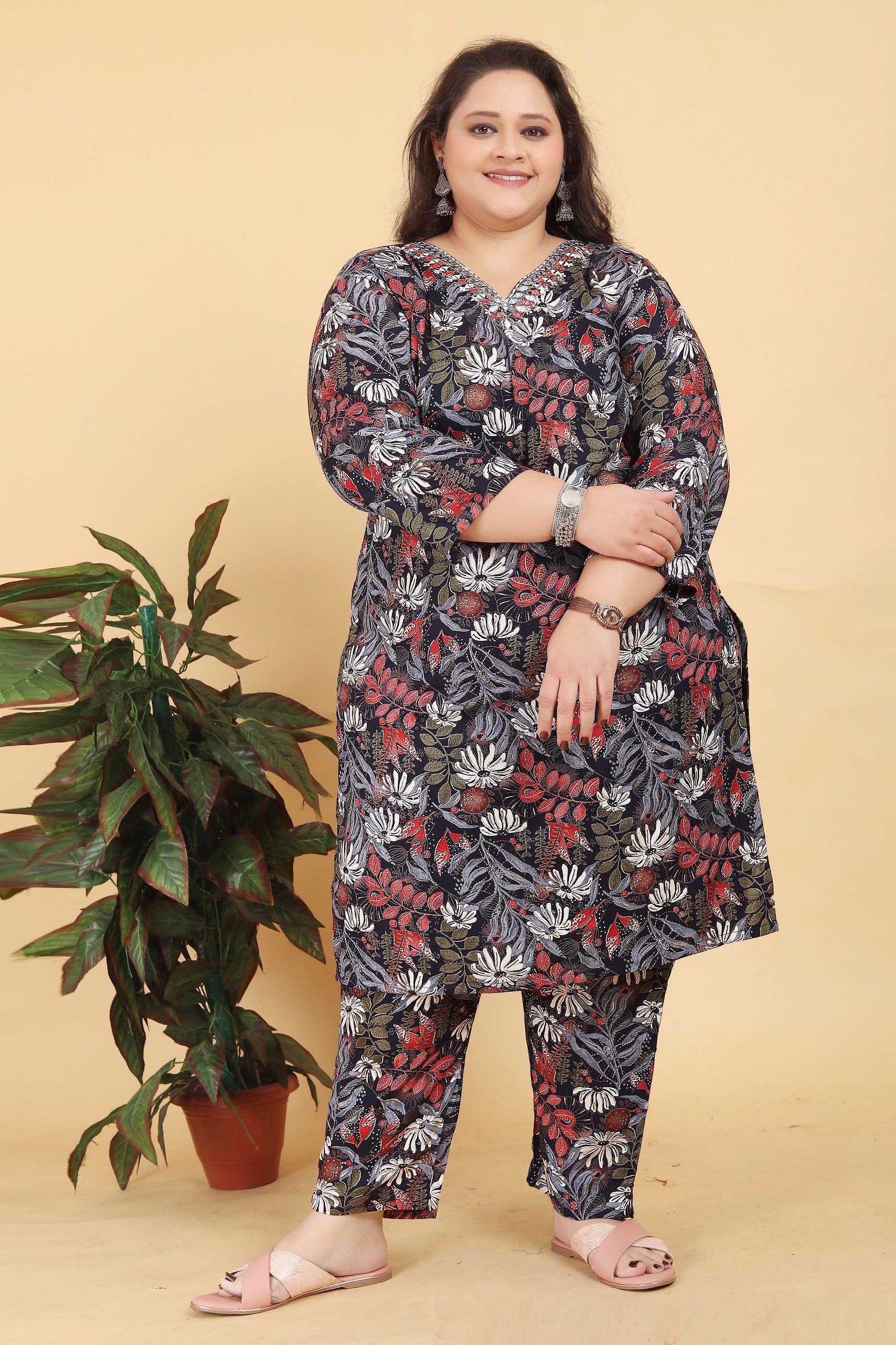 Black Readymade Rayon Suit-SAR11761_4_SareeButa.com