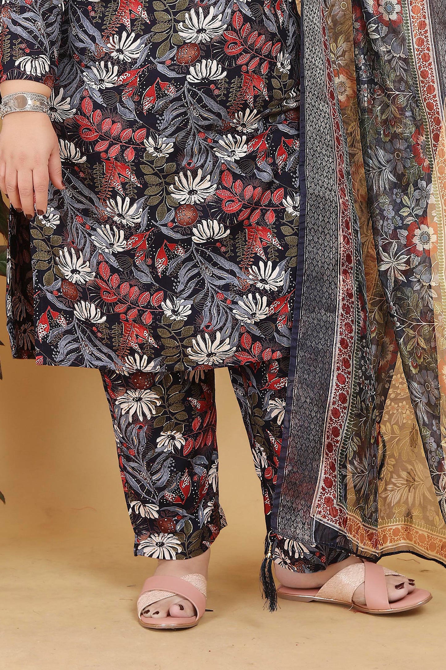 Black Readymade Rayon Suit-SAR11761_5_SareeButa.com