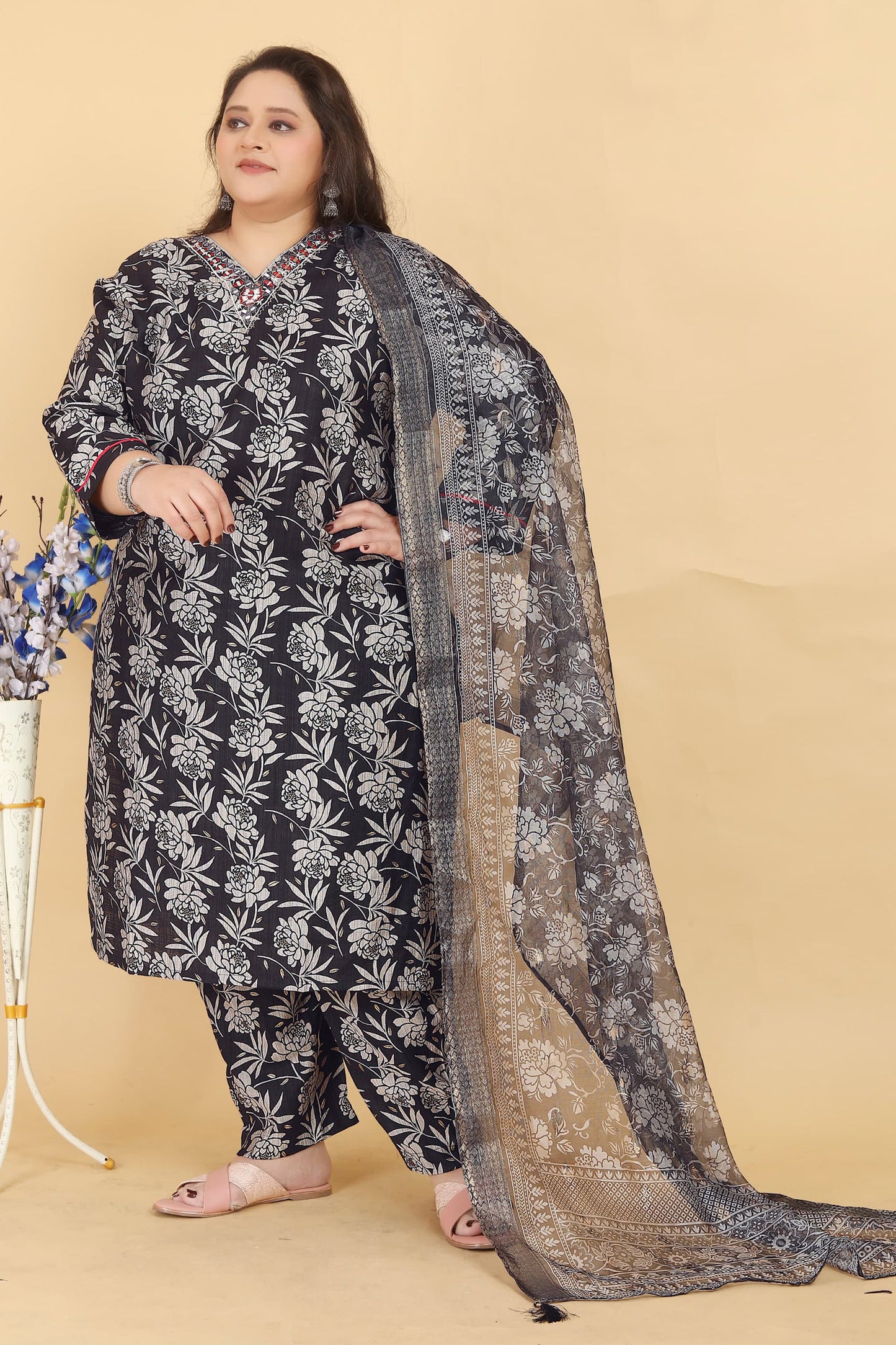 Black Readymade Viscose Suit-SAR11755_1_SareeButa.com