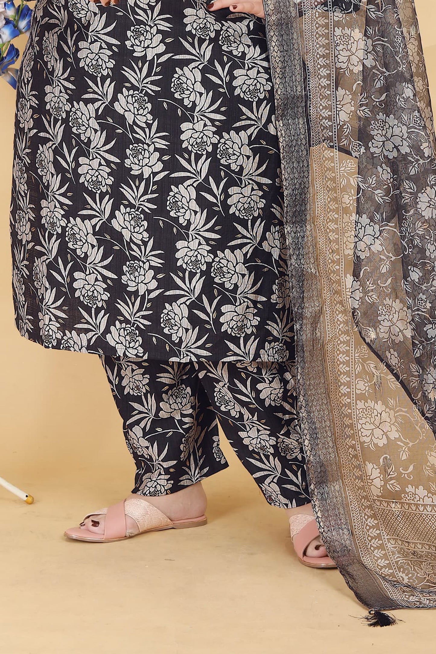 Black Readymade Viscose Suit-SAR11755_5_SareeButa.com
