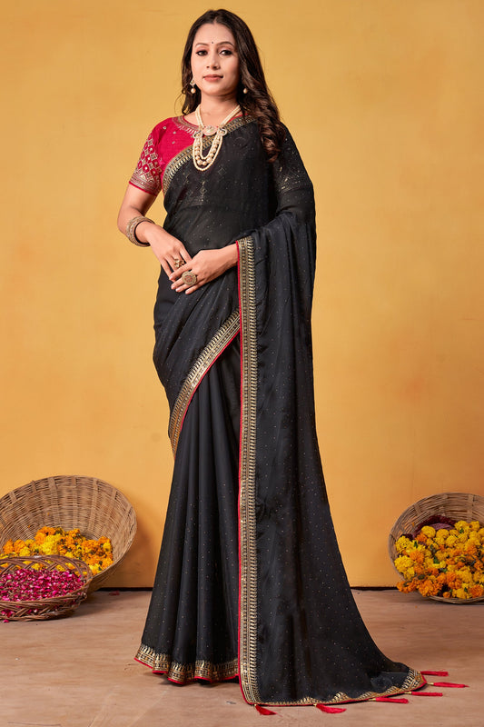 Black Stone Work Silk Saree-ZB133994_1_SareeButa.com