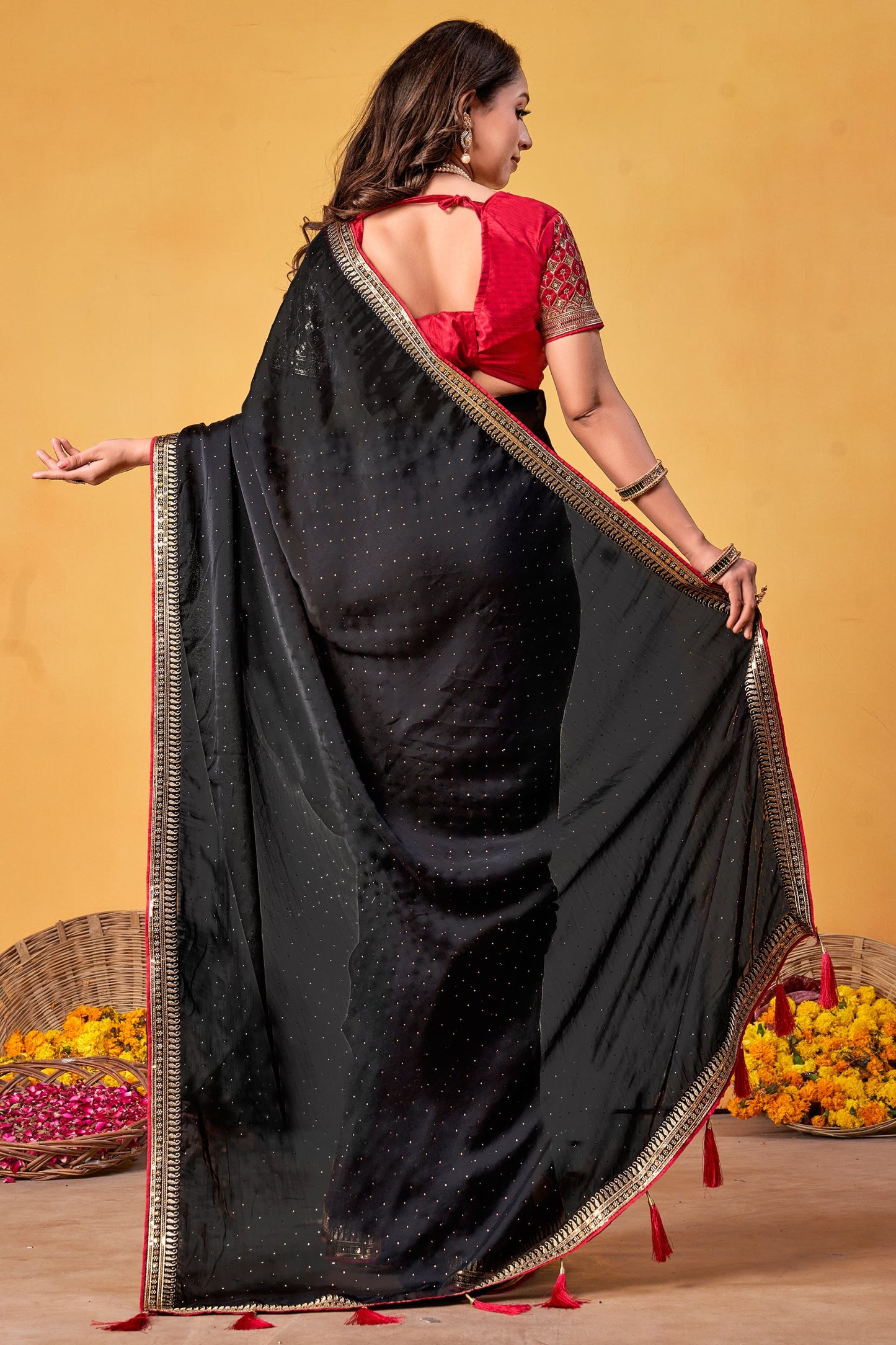 Black Stone Work Silk Saree-ZB133994_2_SareeButa.com