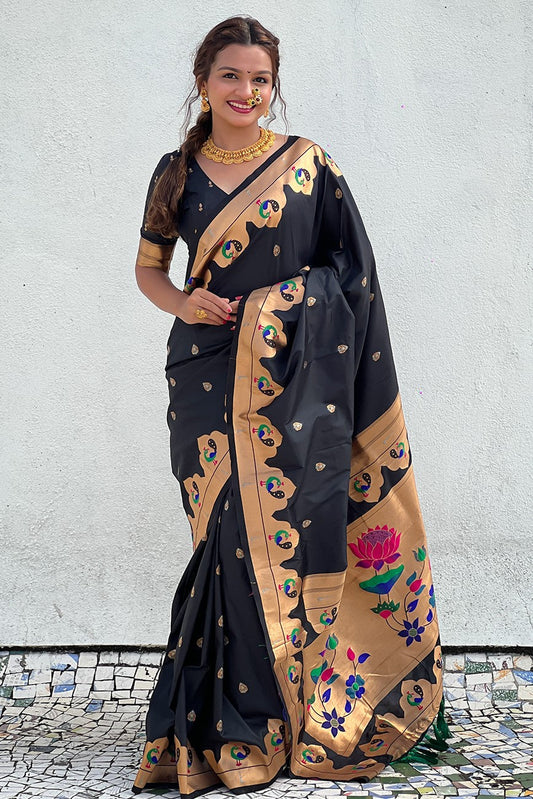 Black Paithani Saree-ZB133087_1_SareeButa.Com