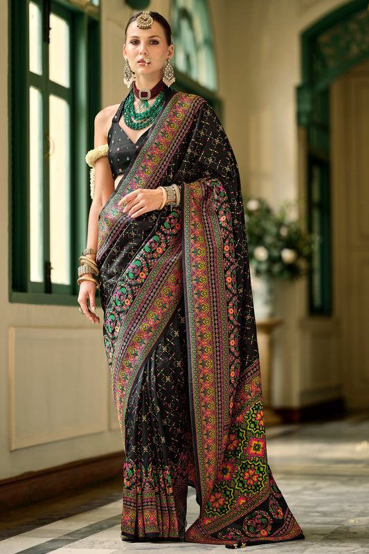 Black Woven Silk Saree-ZB133668_1_SareeButa.com