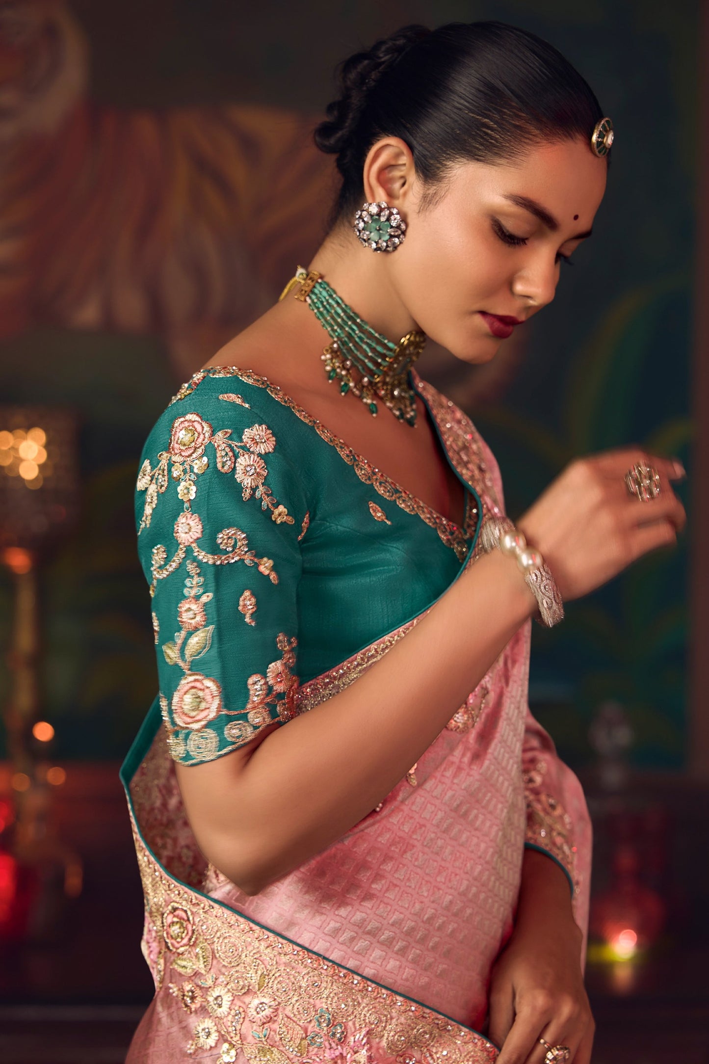 Blossom Pink Heavy Work Silk Saree-SAR10988_4_SareeButa.com