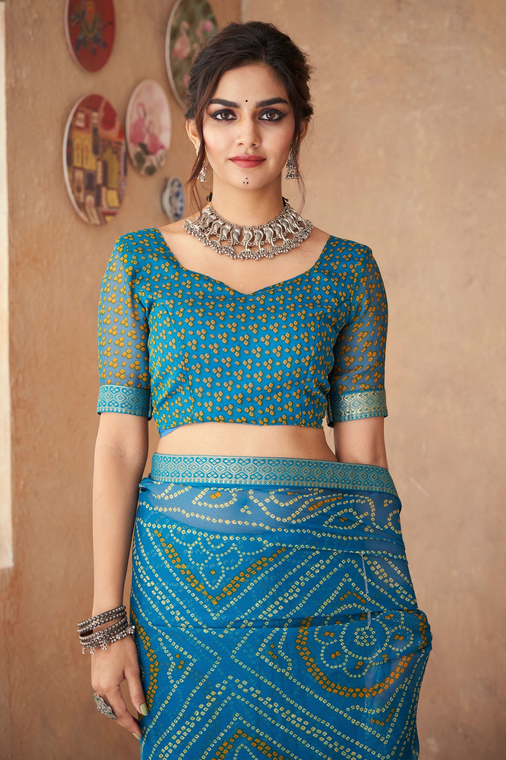 blue-chiffon-printed-bandhani-saree-zb131321_3_SareeButa.com