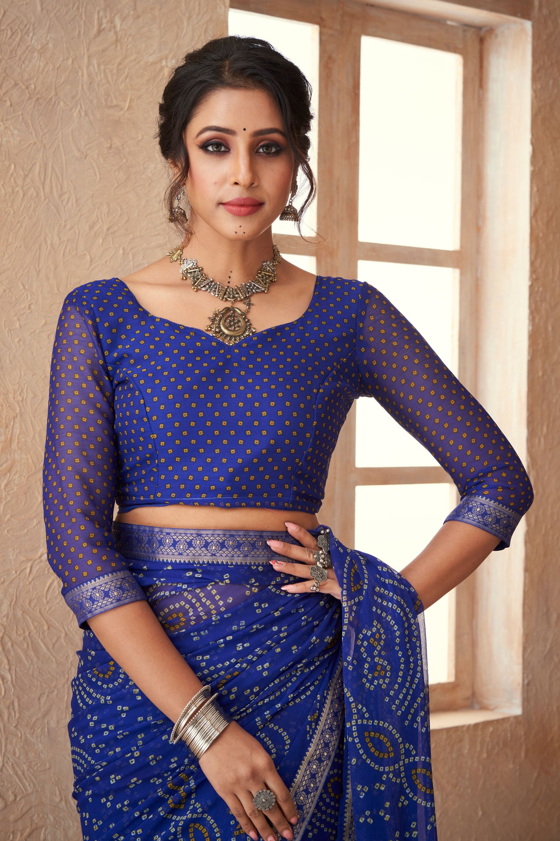 blue-chiffon-printed-bandhani-saree-zb131329_3_SareeButa.com