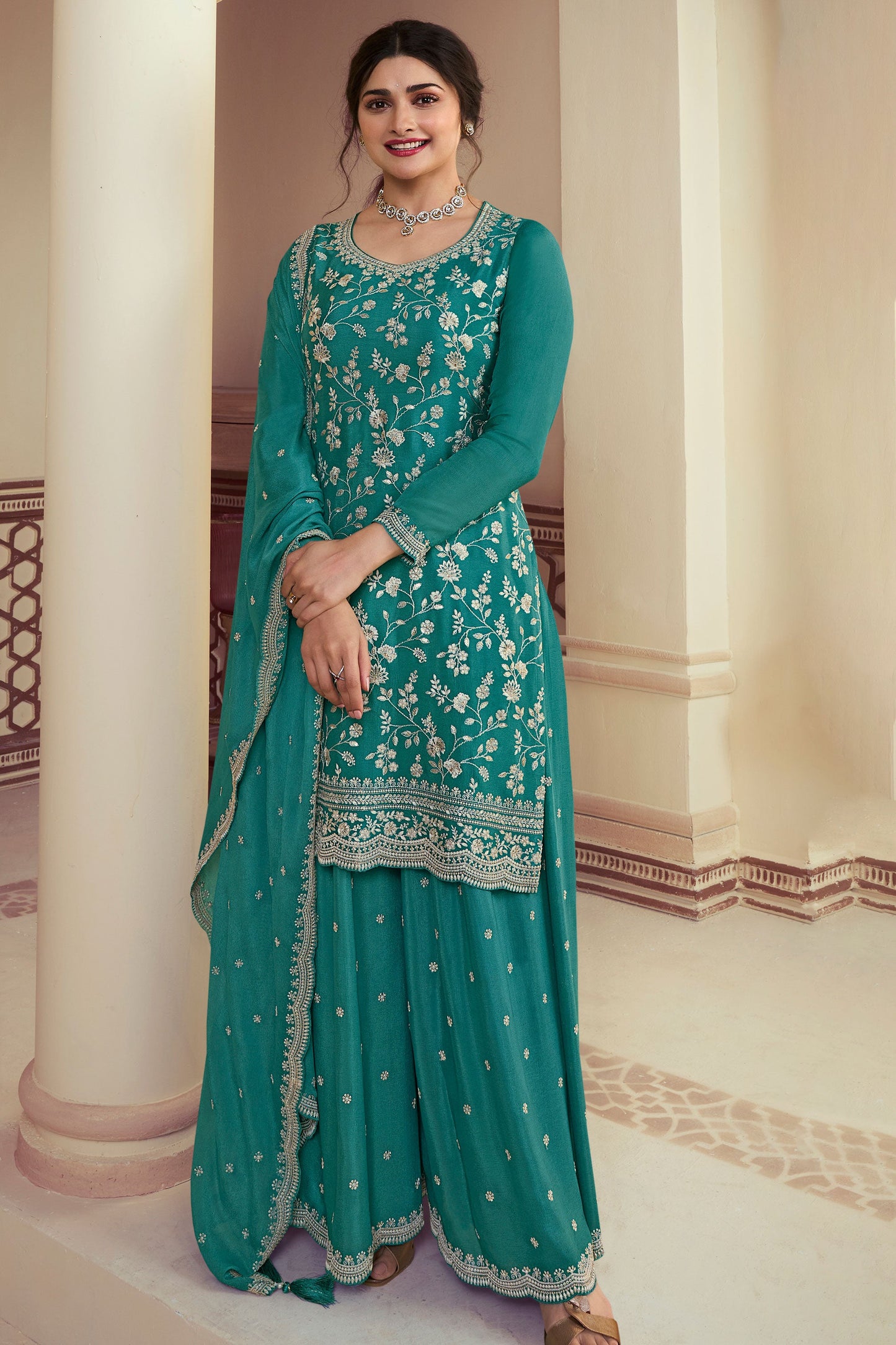 blue-embroiderd-chinon-palazzo-suit-zbss100022_1_SareeButa.com