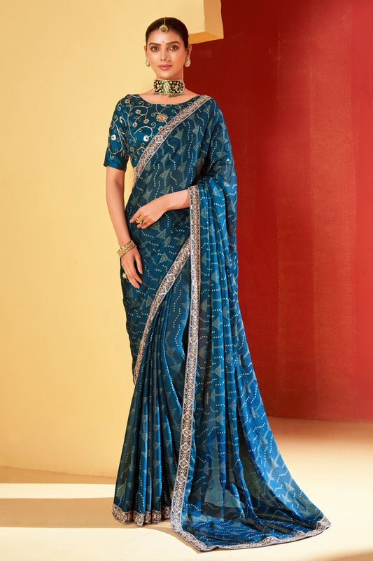 blue-embroidered-chiffon-bandhani-saree-zb131244_1_SareeButa.com