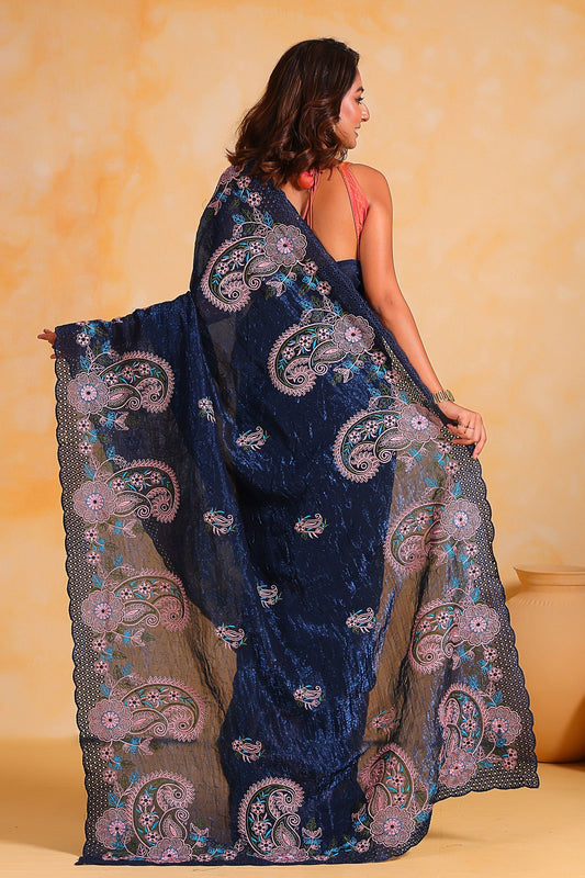 blue-embroidered-georgette-saree-zb131390_2_SareeButa.com