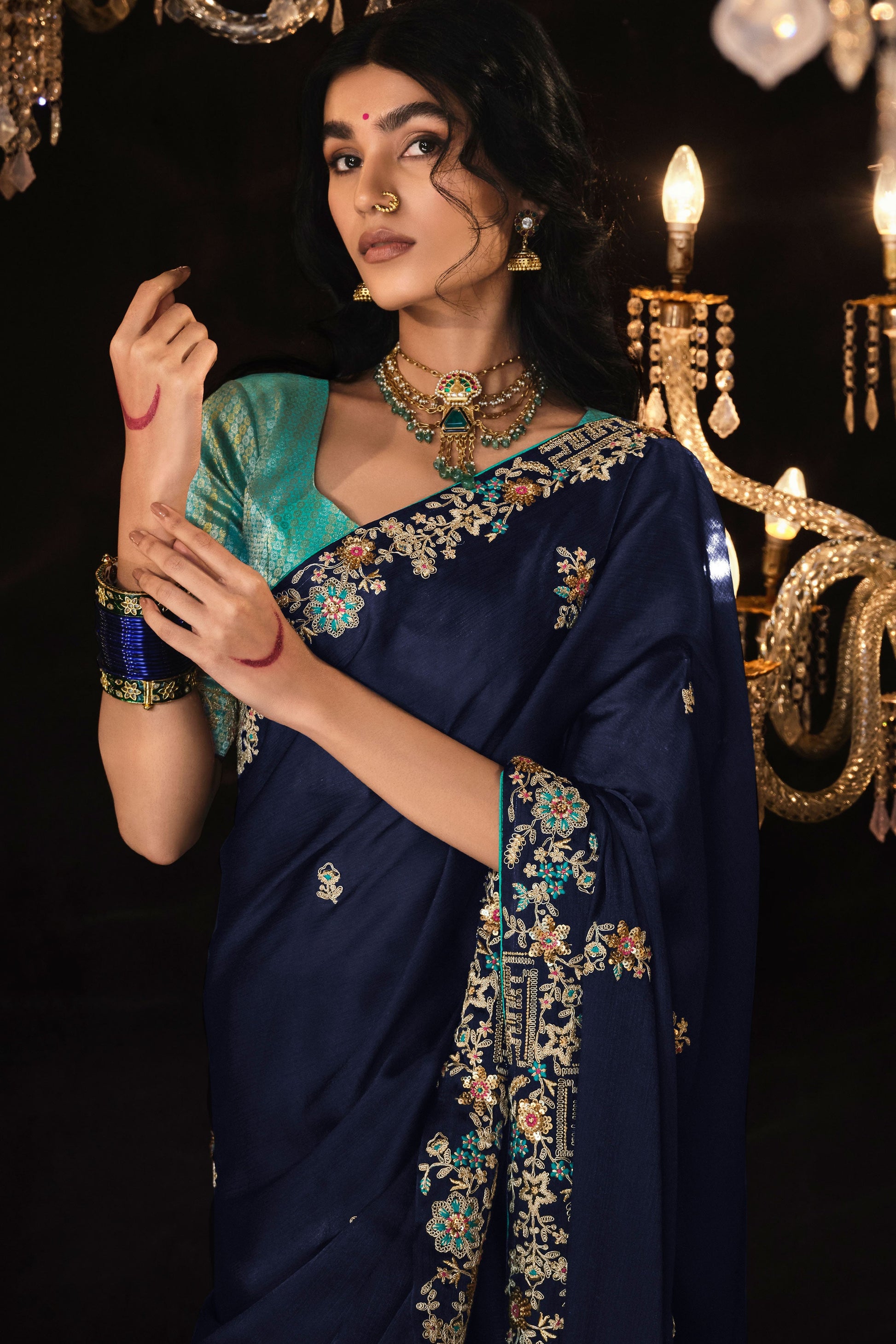 blue-embroidered-organza-silk-saree-zb130868_2_SareeButa.com