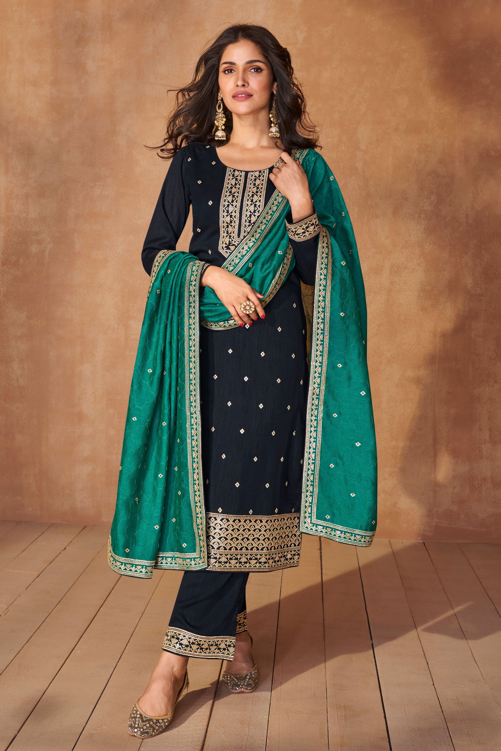 blue-embroidered-silk-straight-suit-ss011_1_SareeButa.com