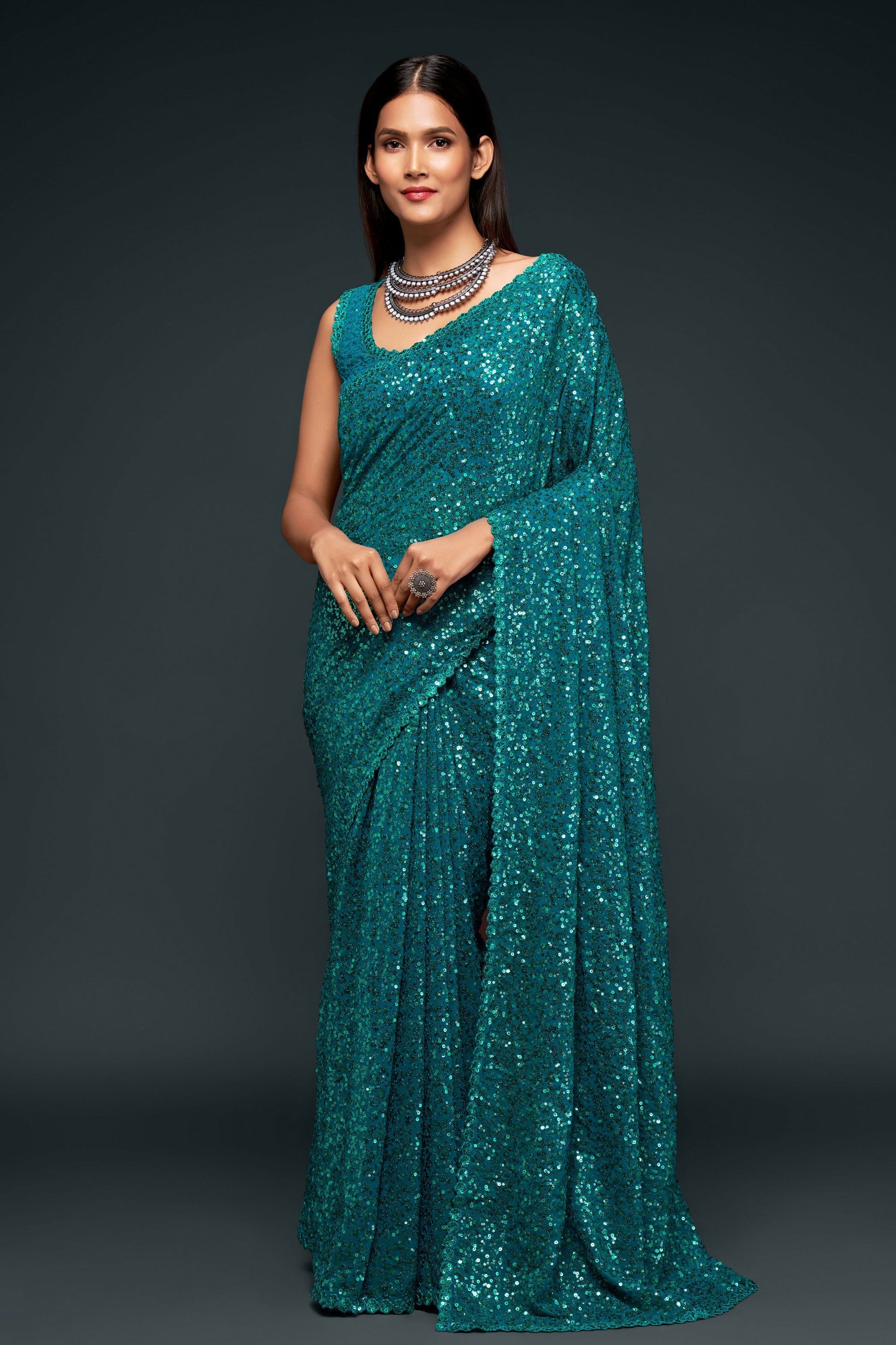 blue-georgette-sequin-saree-zb131759_1_SareeButa.com