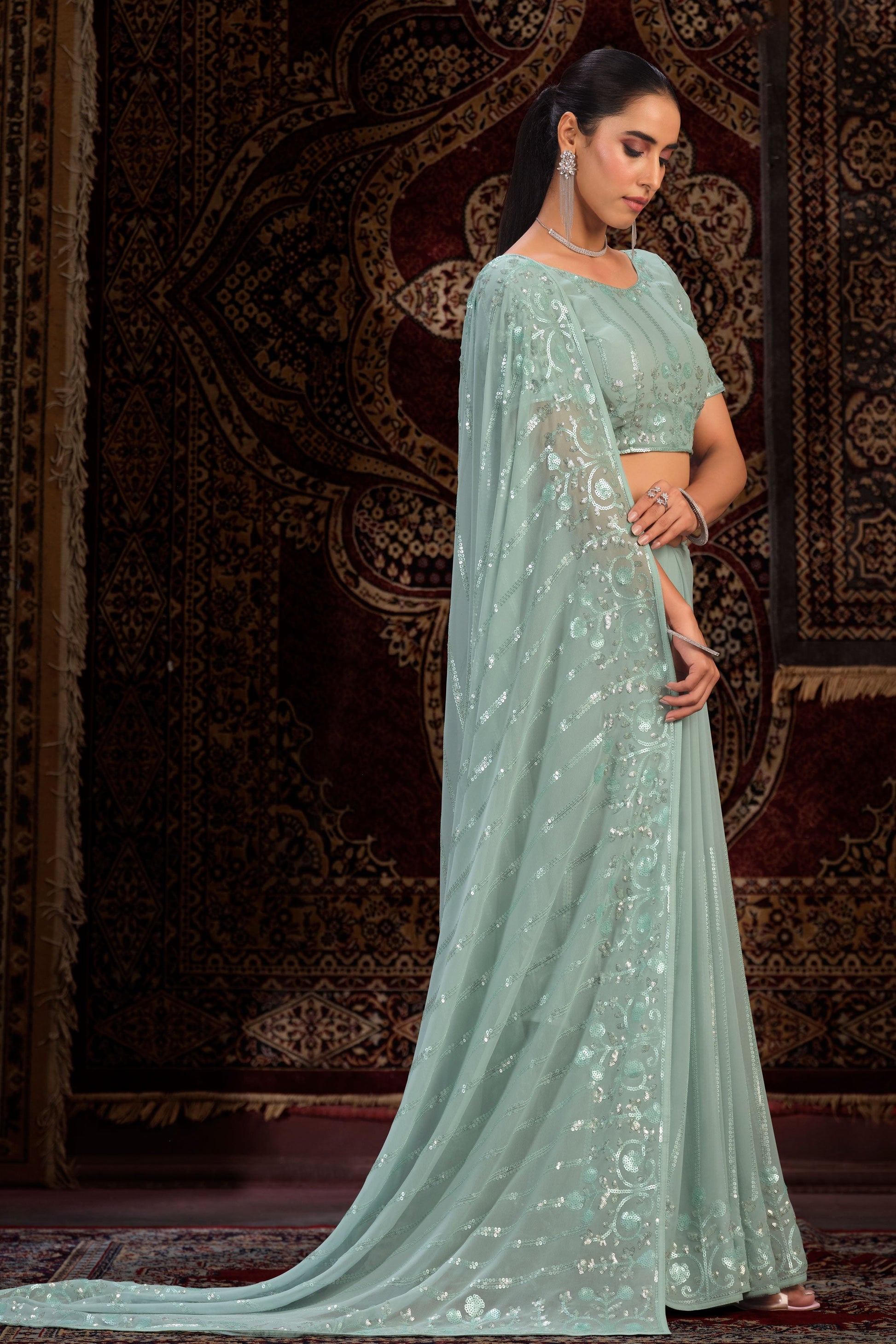 blue-georgette-sequin-saree-zb131771_3_SareeButa.com