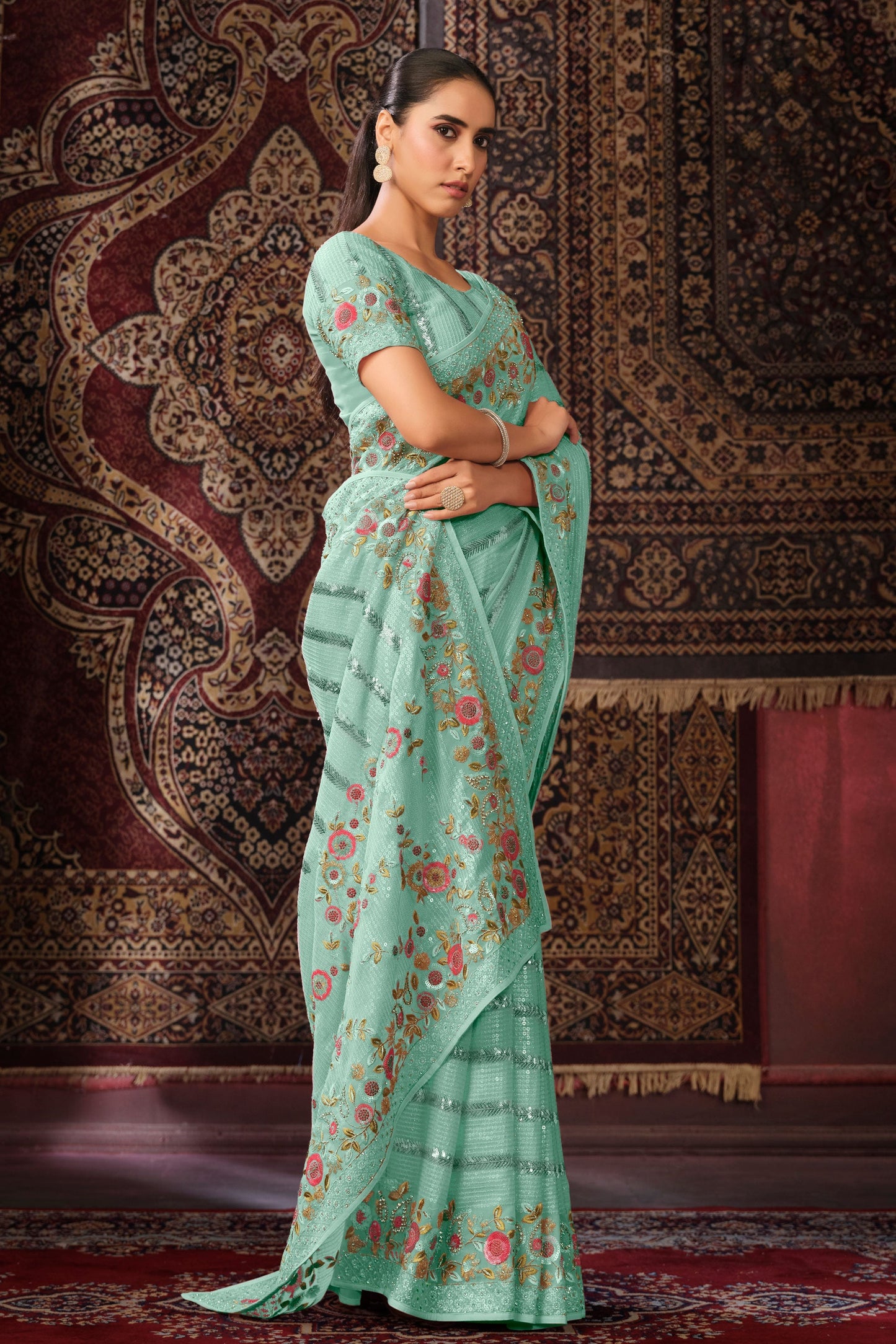 blue-georgette-sequin-saree-zb131780_3_SareeButa.com