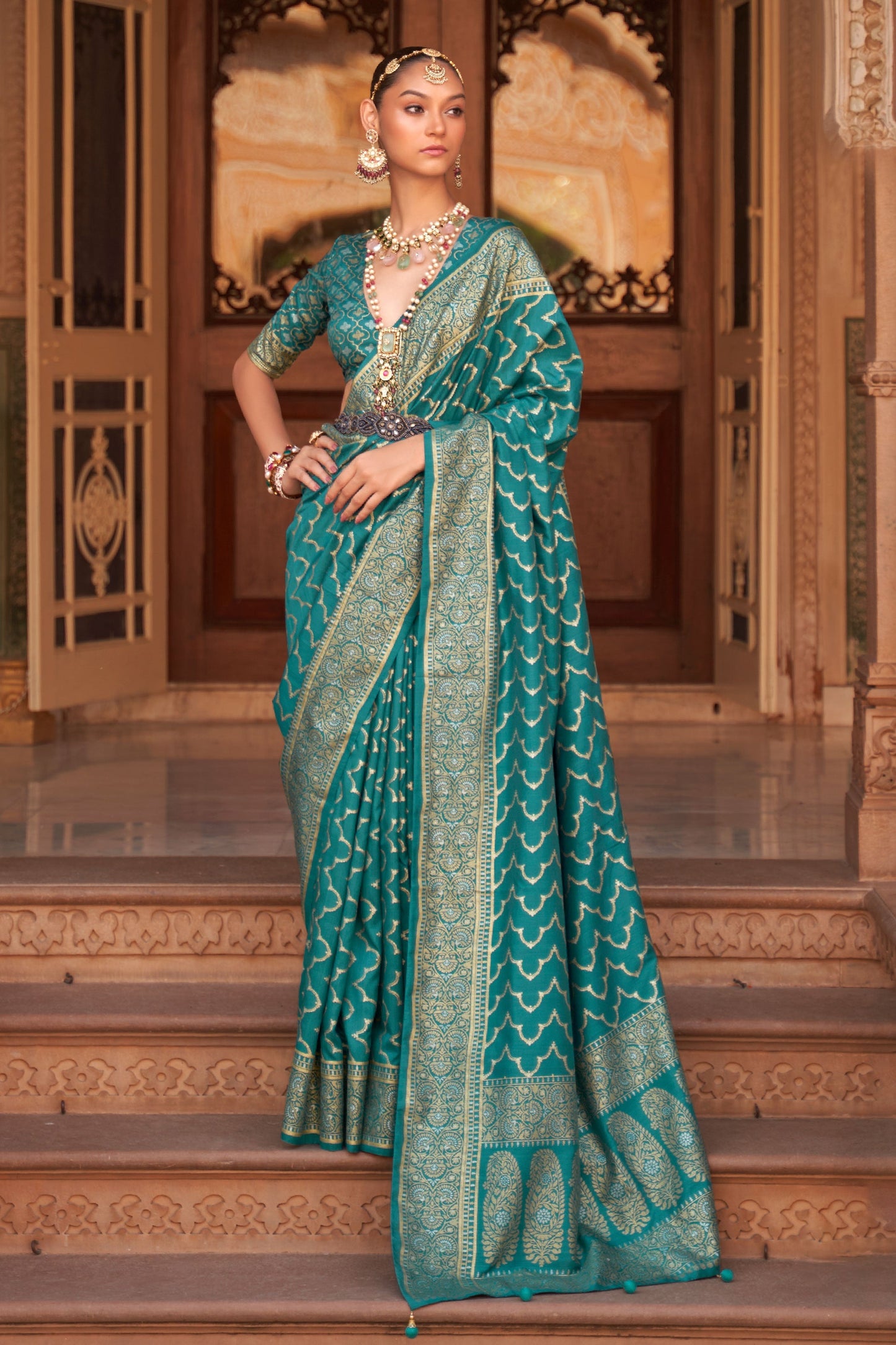 blue-green-banarasi-silk-saree-zb130830_1_SareeButa.com