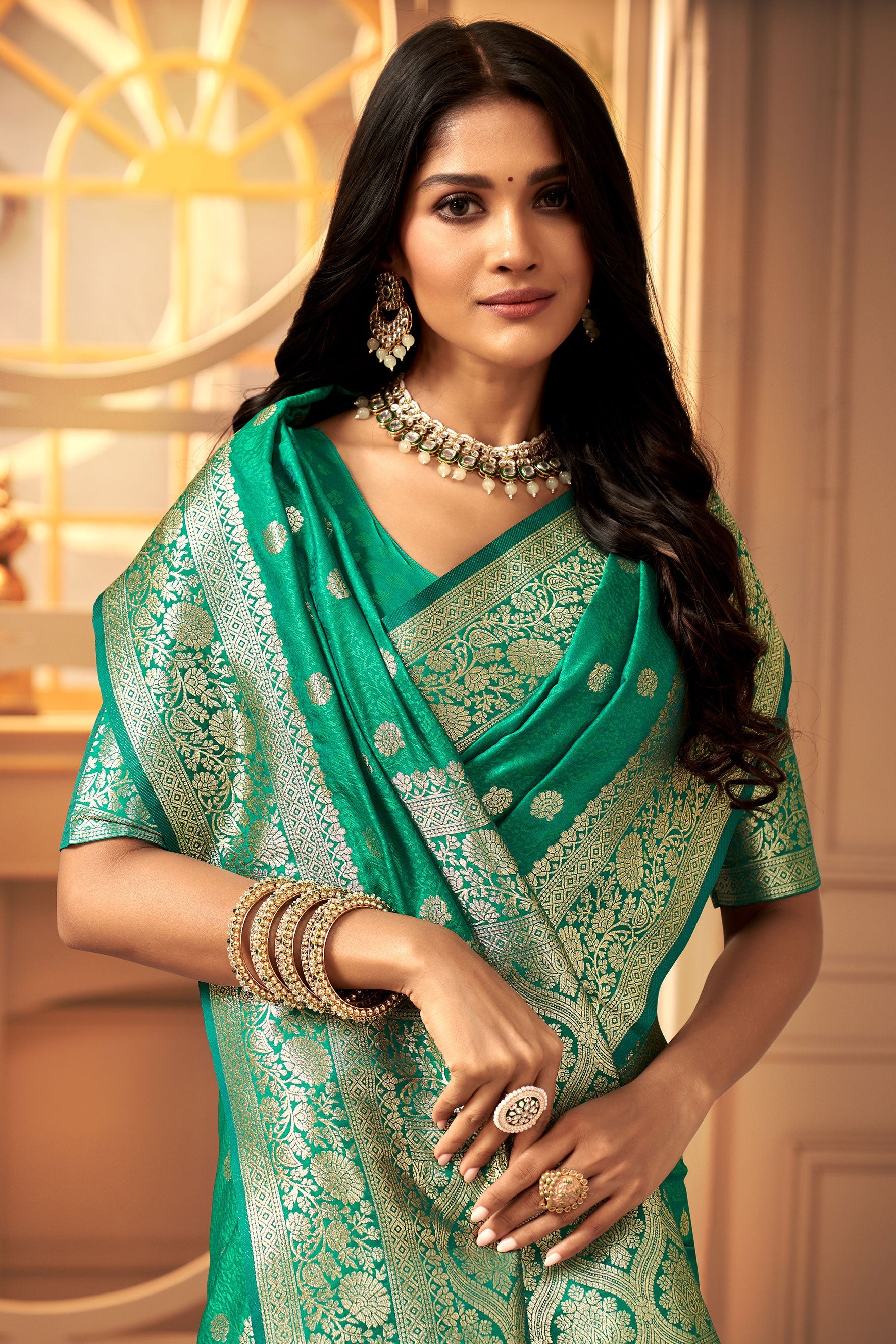 blue-green-banarasi-silk-saree-zb131608_2_SareeButa.com