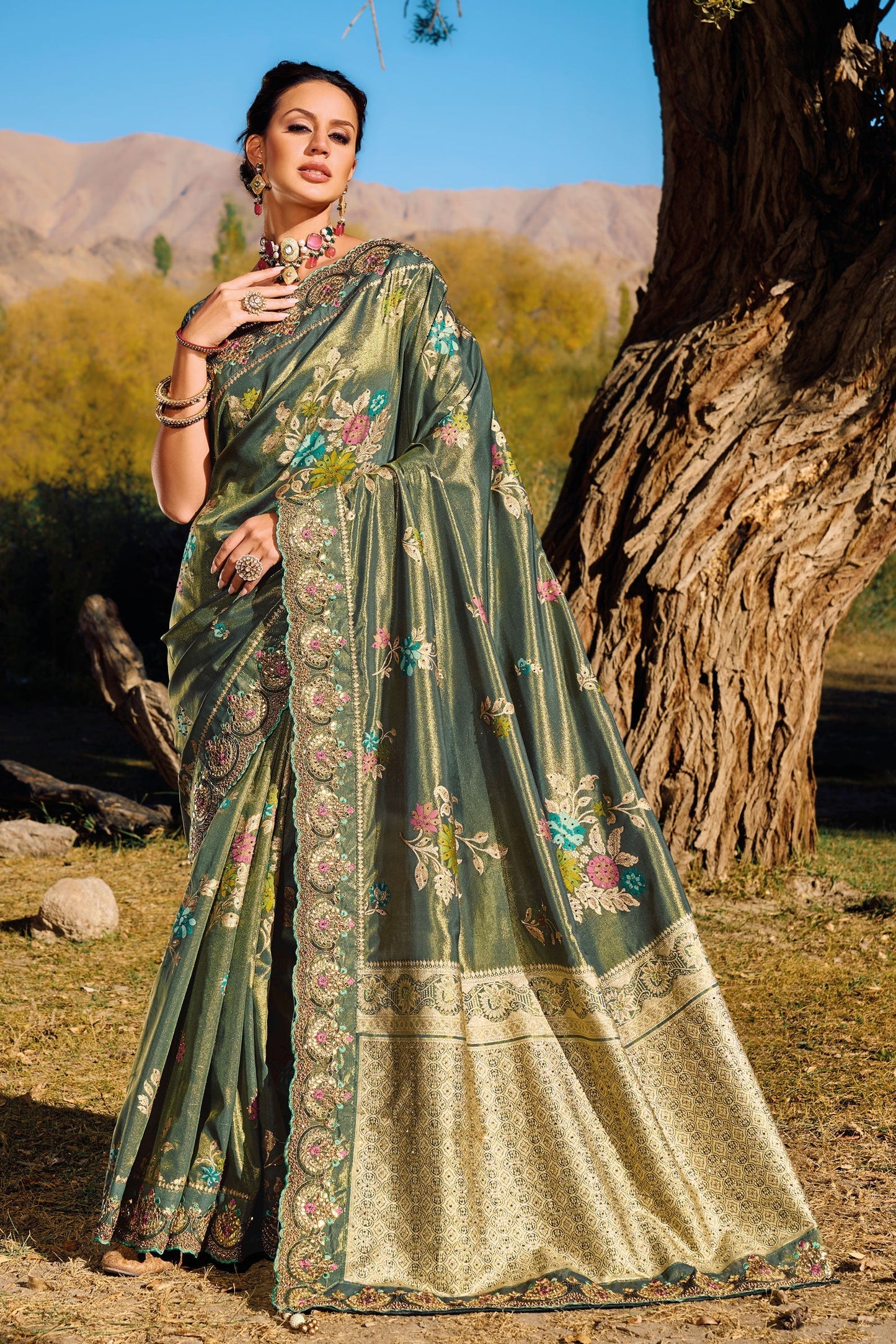 blue-green-embroidered-banarasi-saree-zb130735_1_SareeButa.com