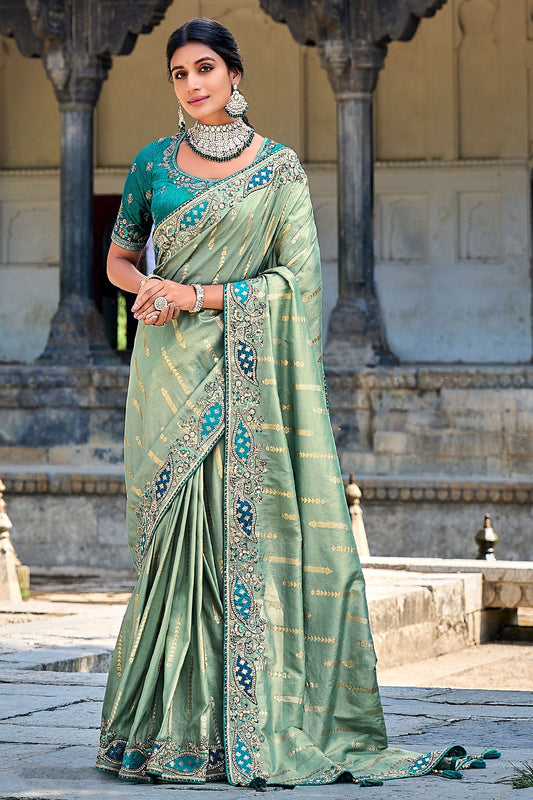 blue-green-embroidered-banarasi-saree-zb131852_1_SareeButa.com