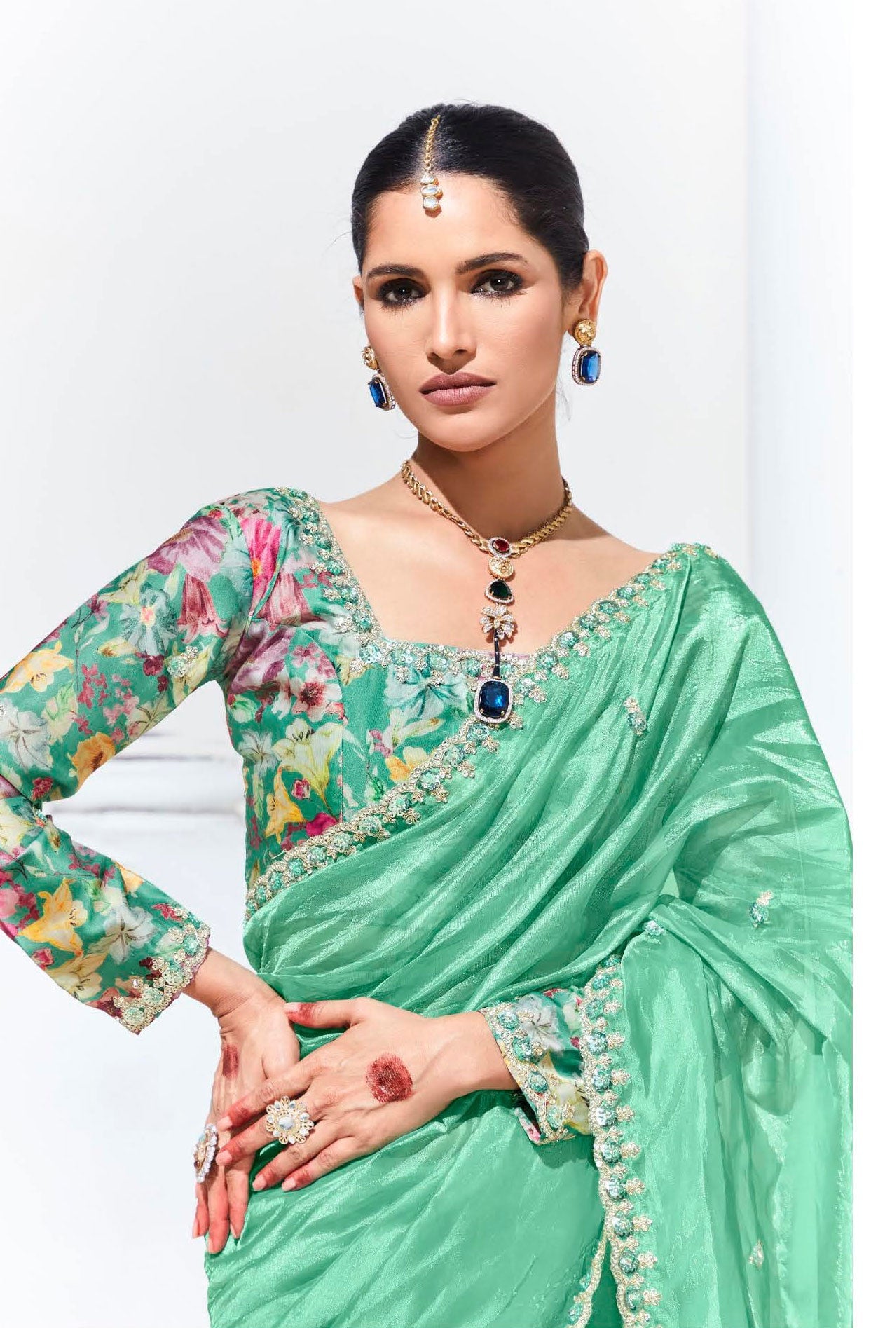 blue-green-embroidered-organza-saree-zb132104_4_SareeButa.com