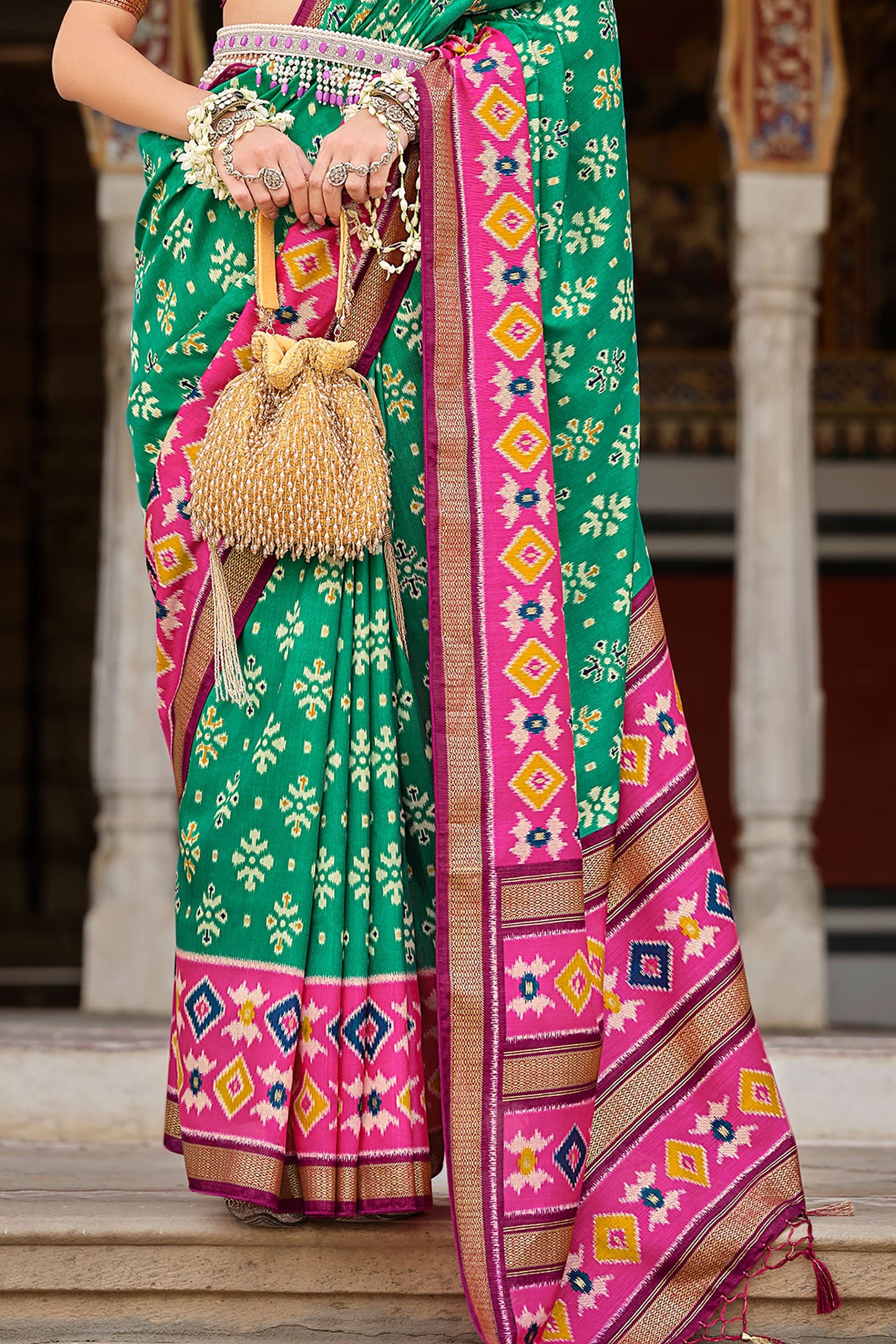 blue-green-printed-patola-saree-zb132859_3_SareeButa.com