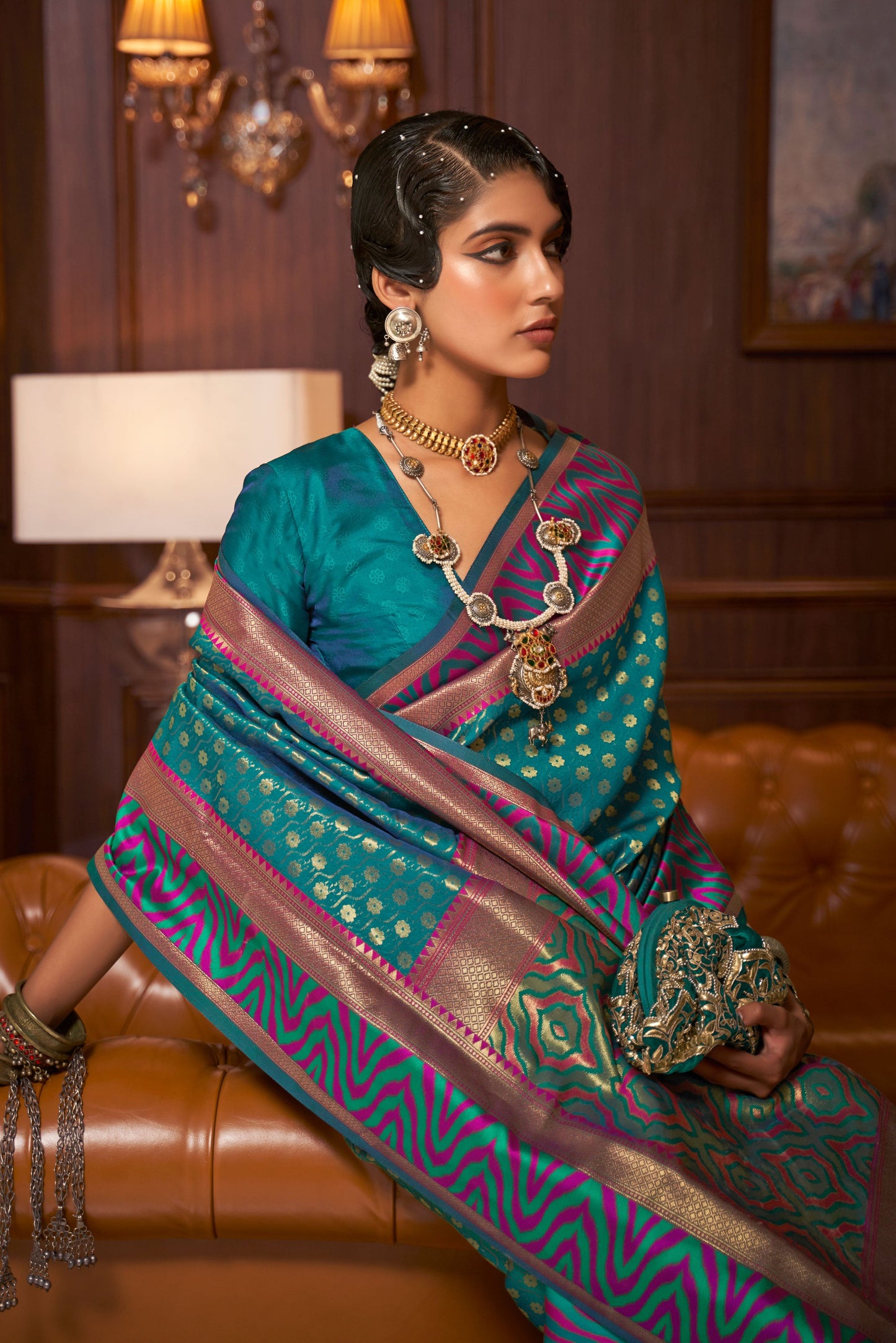 blue-green-woven-silk-saree-zb131886_2_SareeButa.com