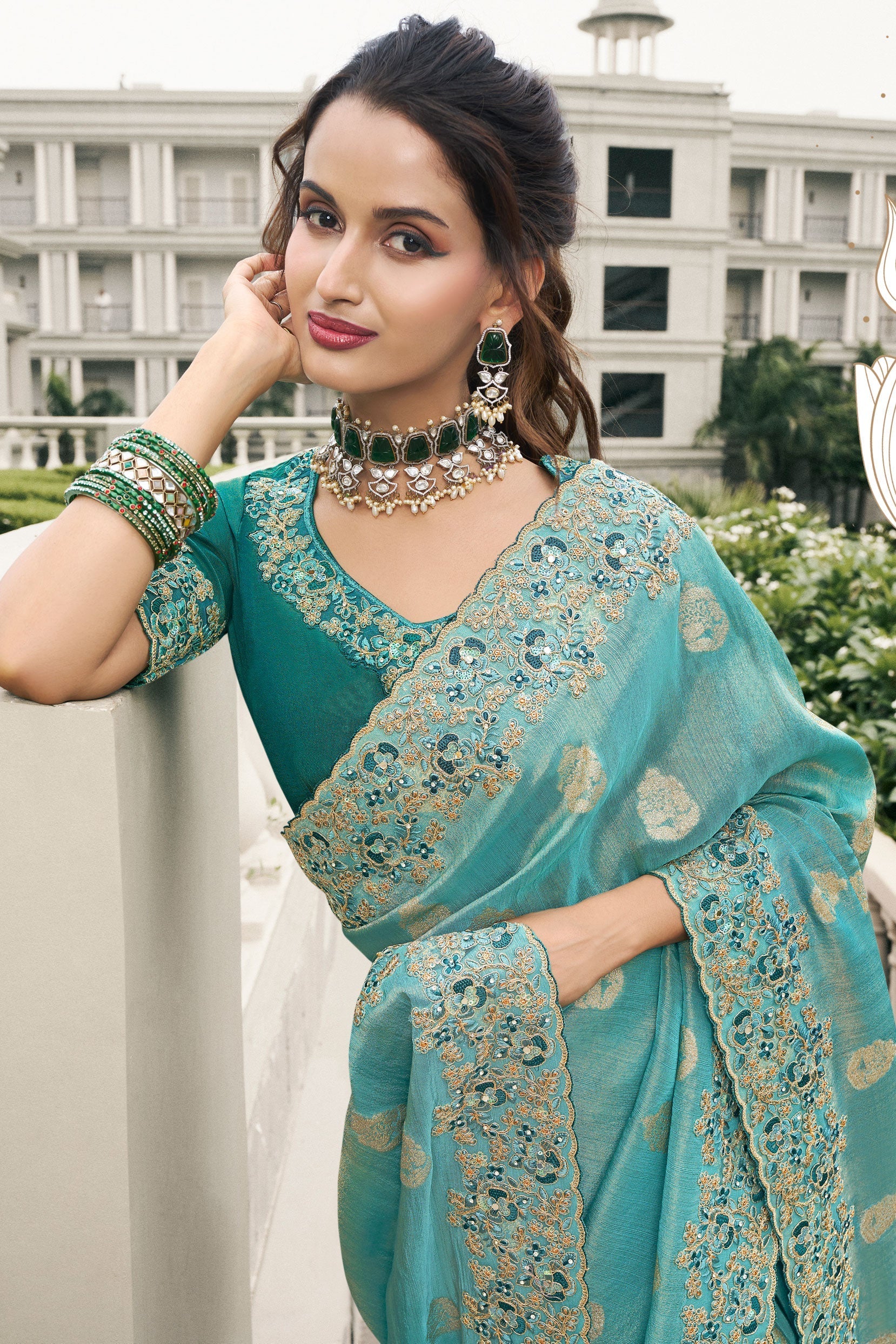 Blue Heavy Work Pure Tissue Silk Saree-ZB133298_2_SareeButa.com