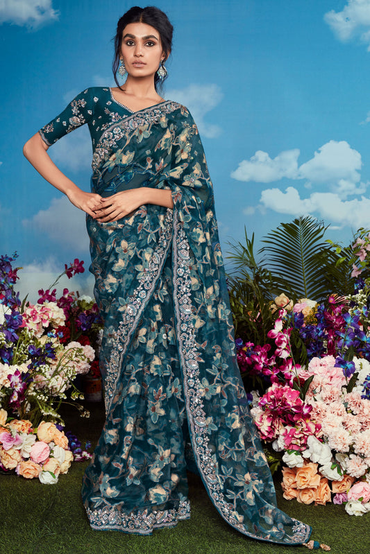 Blue Organza Brasso Saree-ZB132891_1_SareeButa.com