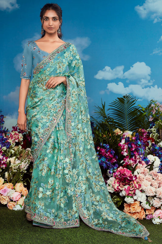 Blue Organza Brasso Saree-ZB132895_1_SareeButa.com